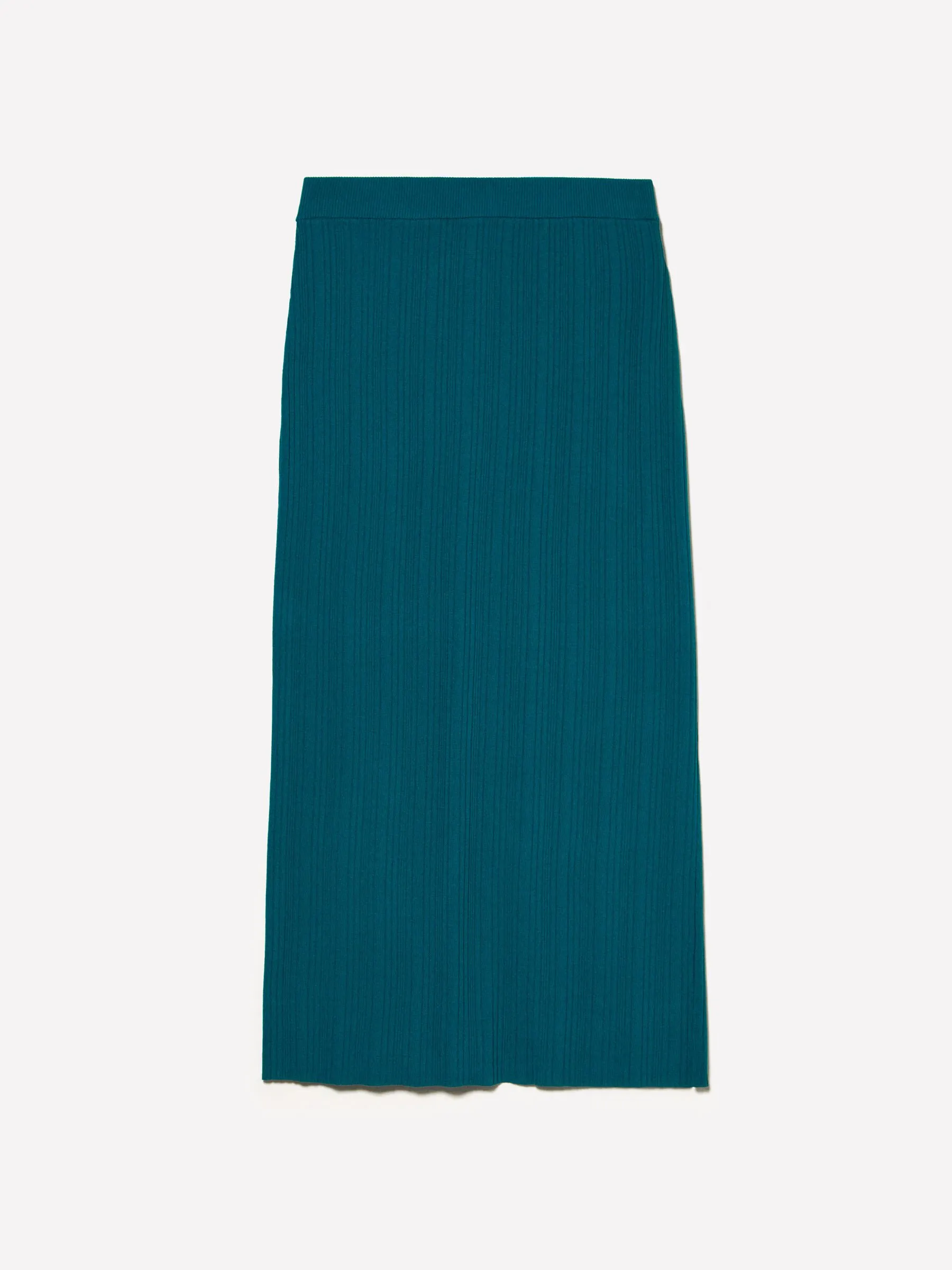 Gonna midi verde ottanio in maglia