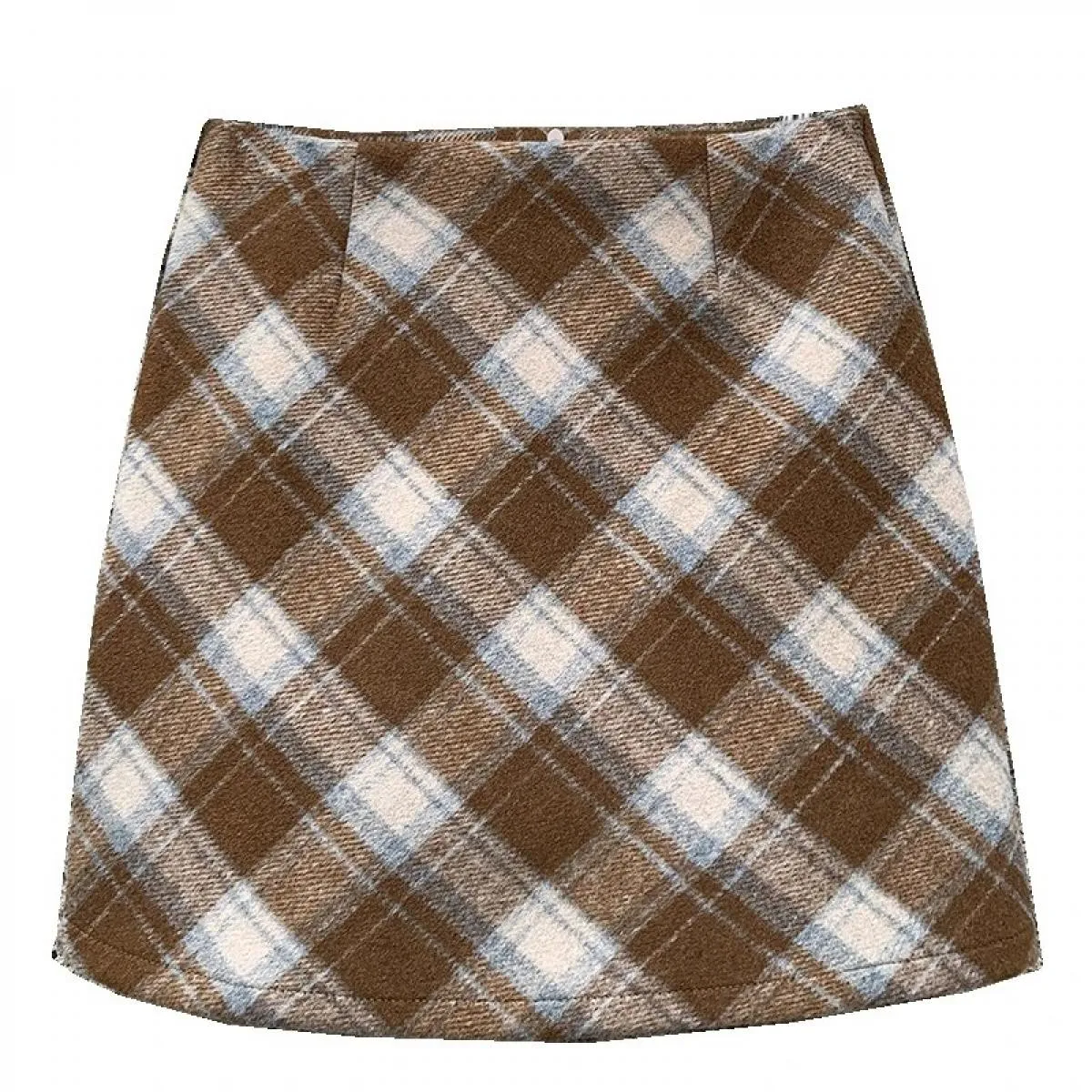 Gonna scozzese vintage da donna autunno inverno nuova moda slim midi a vita alta vendita calda gonne a linea