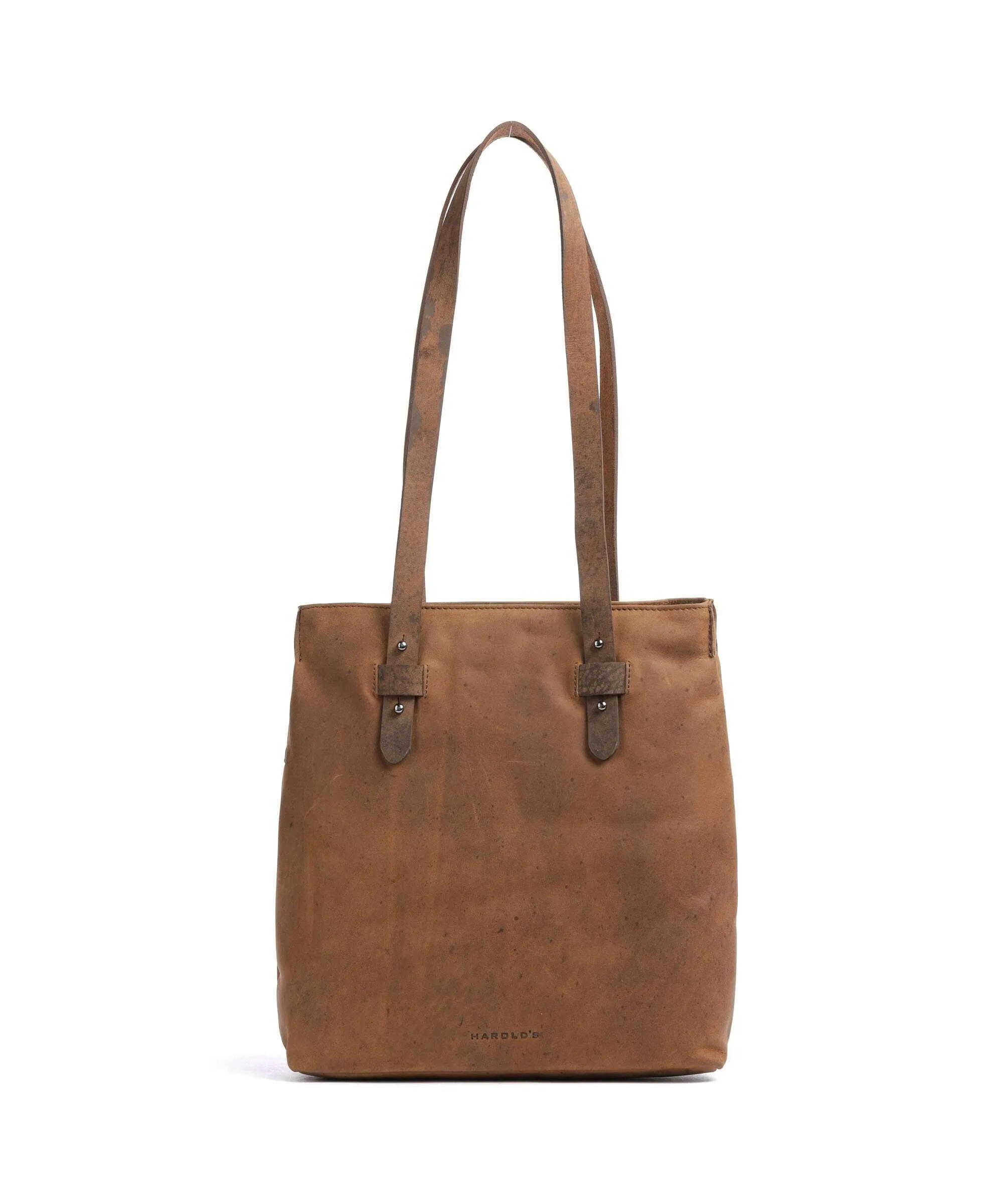  Harold's Antic Borsa shopper pelle bovina ruvida marrone  