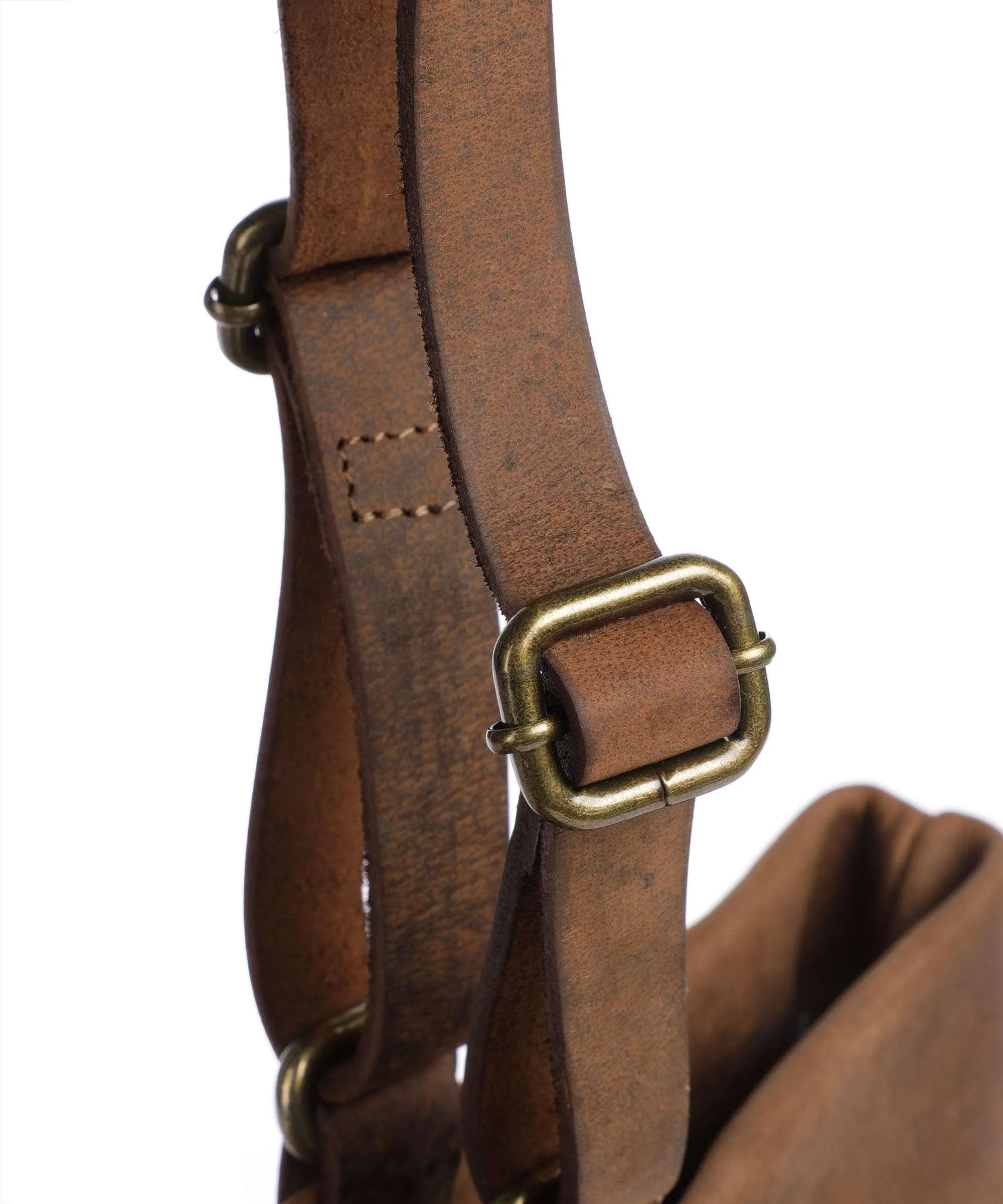  Harold's Antic Borsa shopper pelle bovina ruvida marrone  