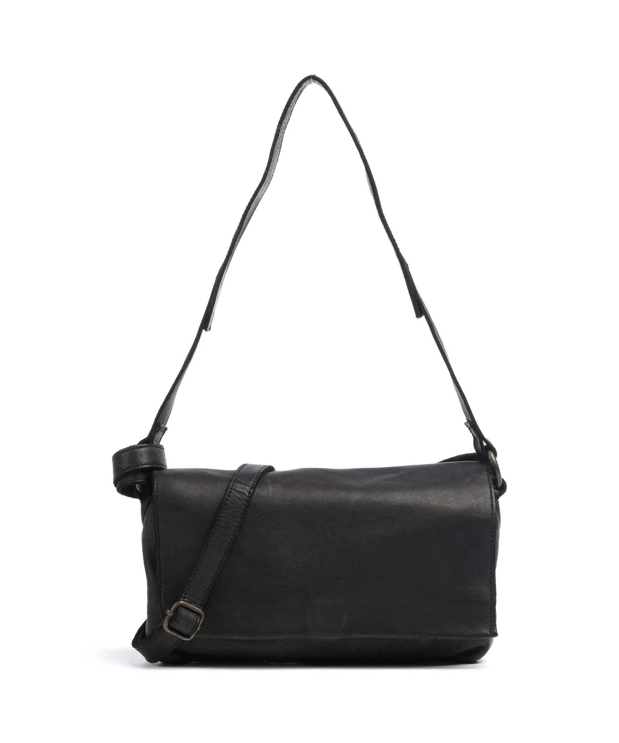  Harold's Submarine Borsa a spalla pelle di vacchetta finemente grana nero  