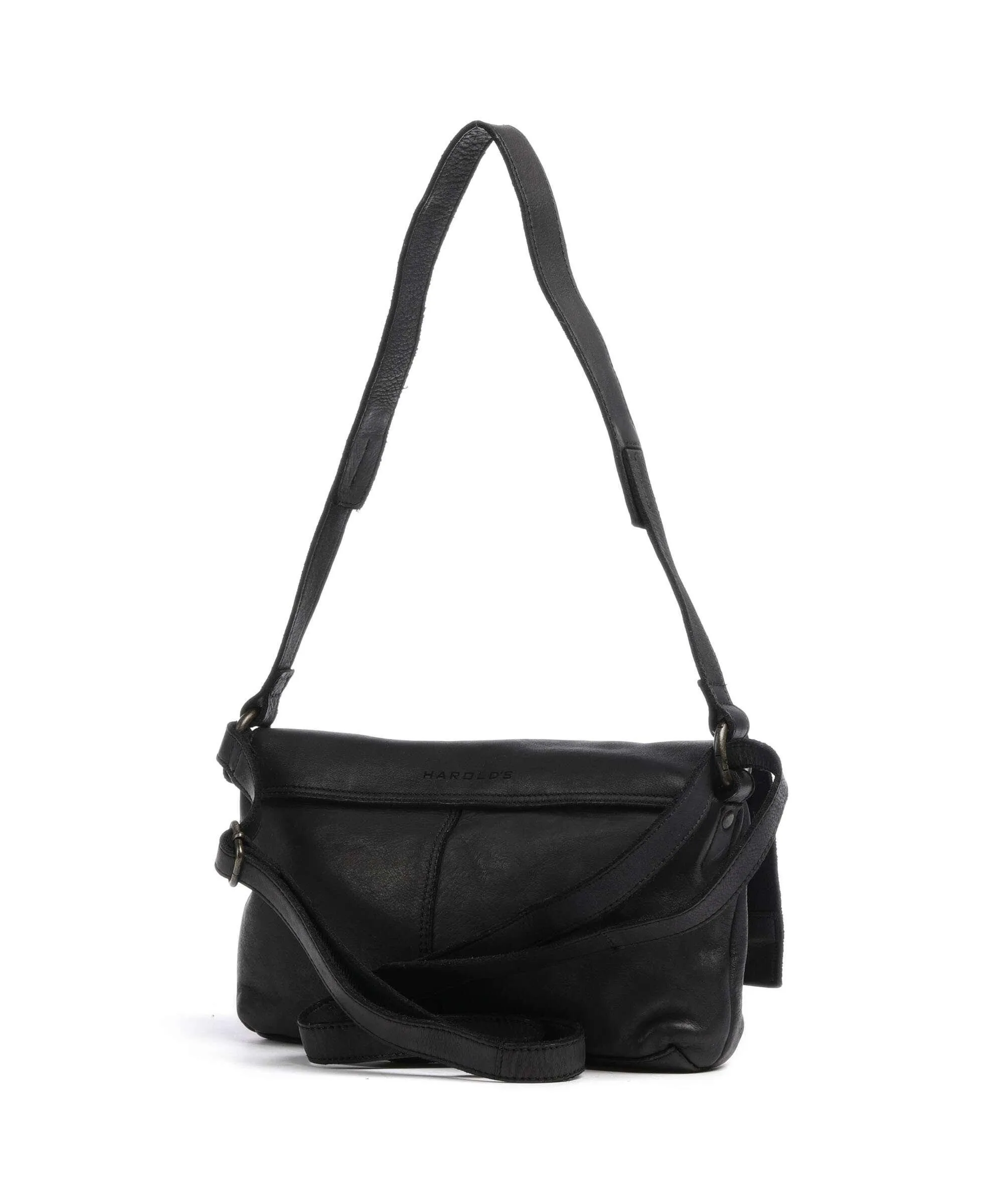  Harold's Submarine Borsa a spalla pelle di vacchetta finemente grana nero  