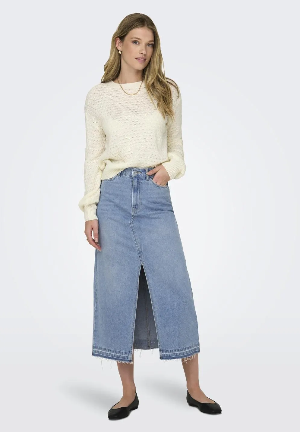 JDYBELLA LONG SKIRT - Gonna di jeans