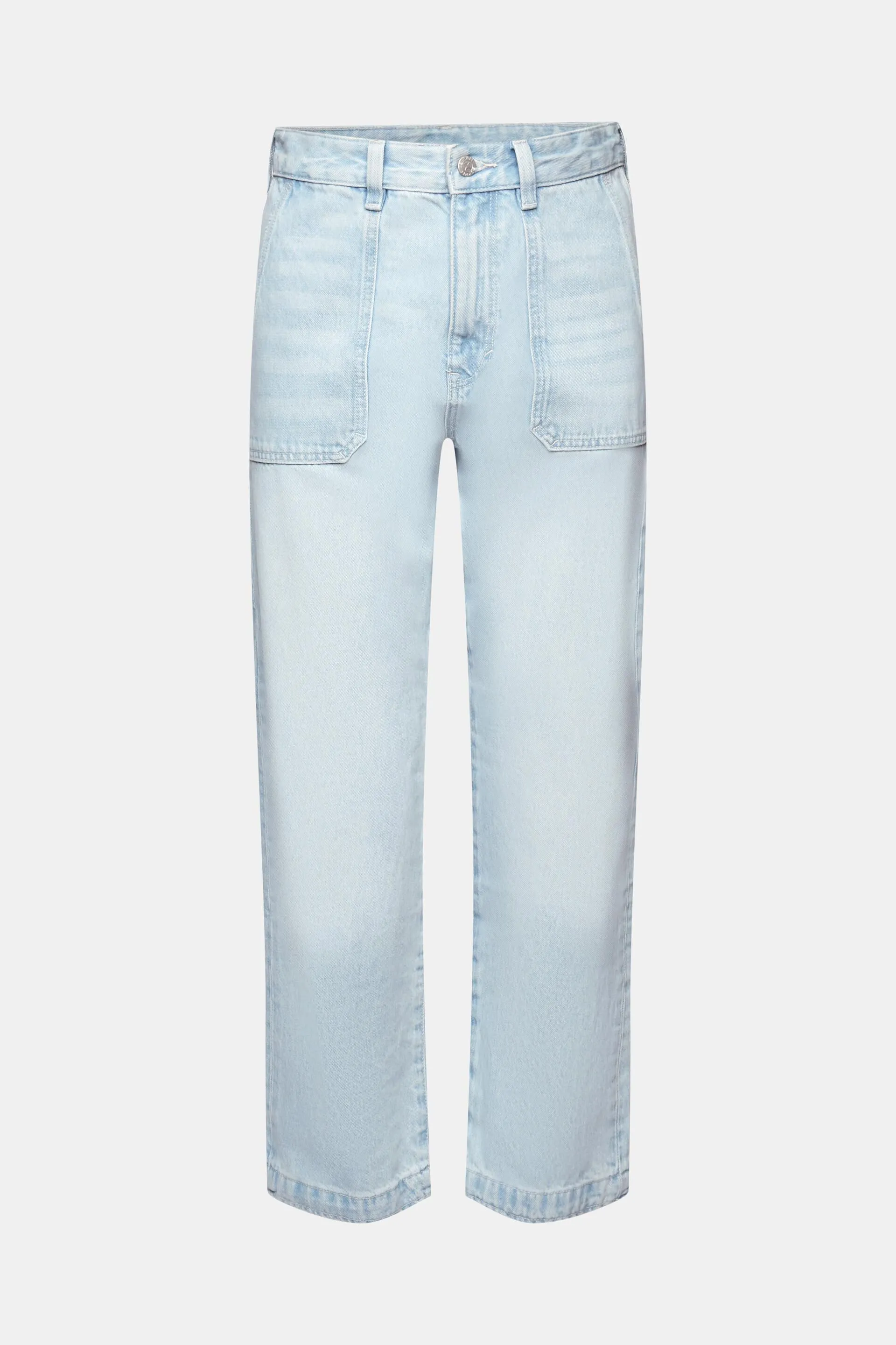 Jeans dad fit in denim di cotone sostenibile