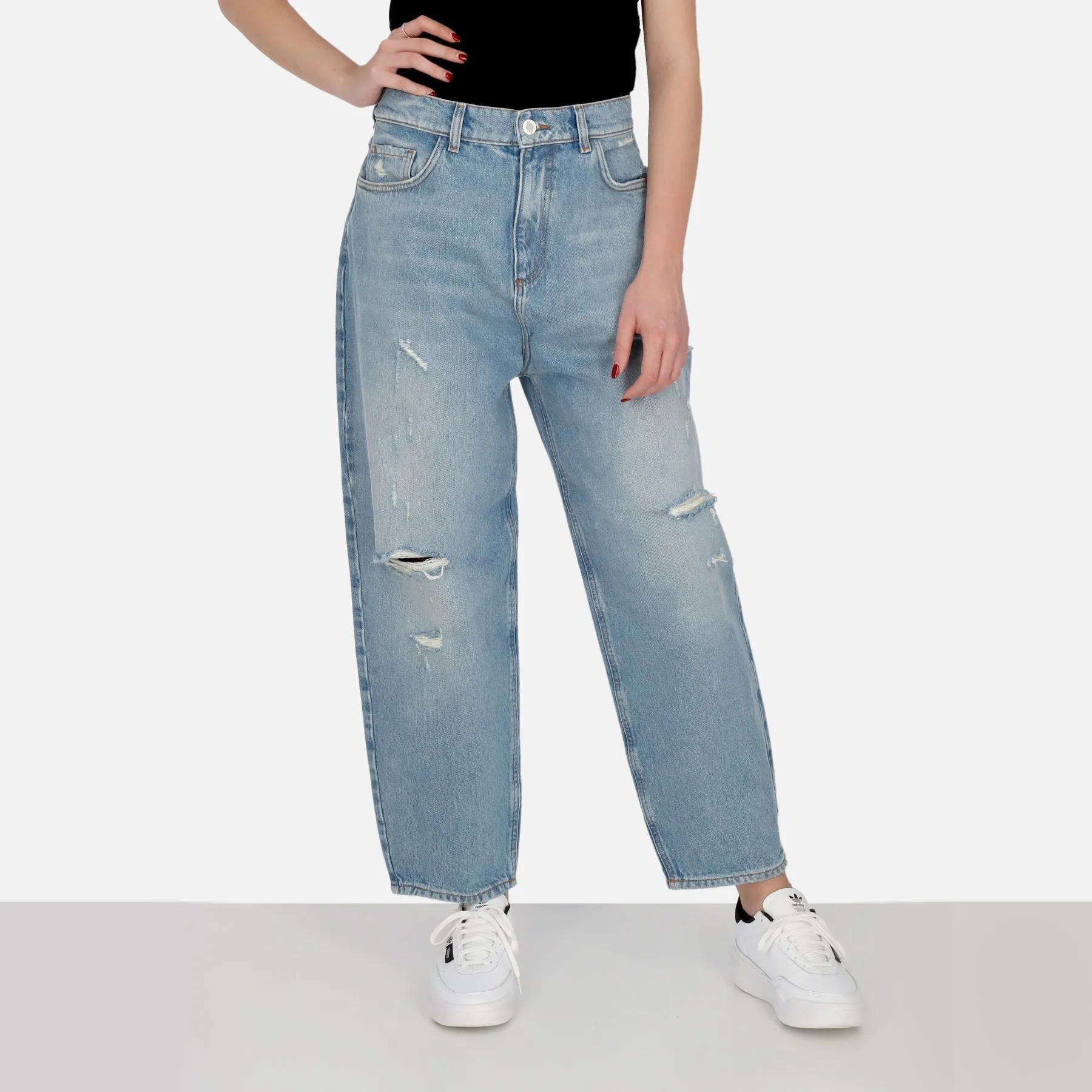 Jeans Donna W Baggy Denim Super Used Denim