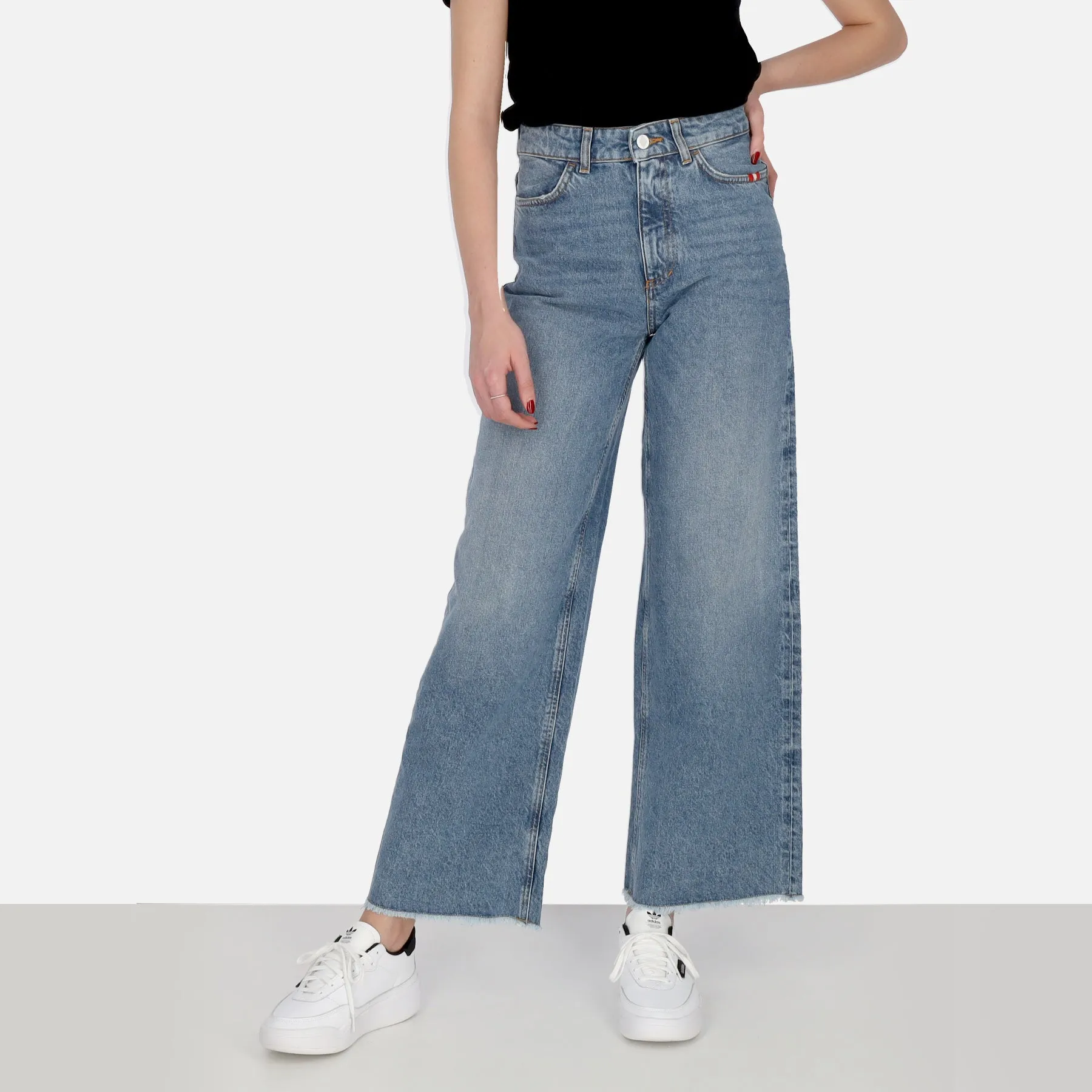 Jeans Donna W Linda Denim Used Cut Denim