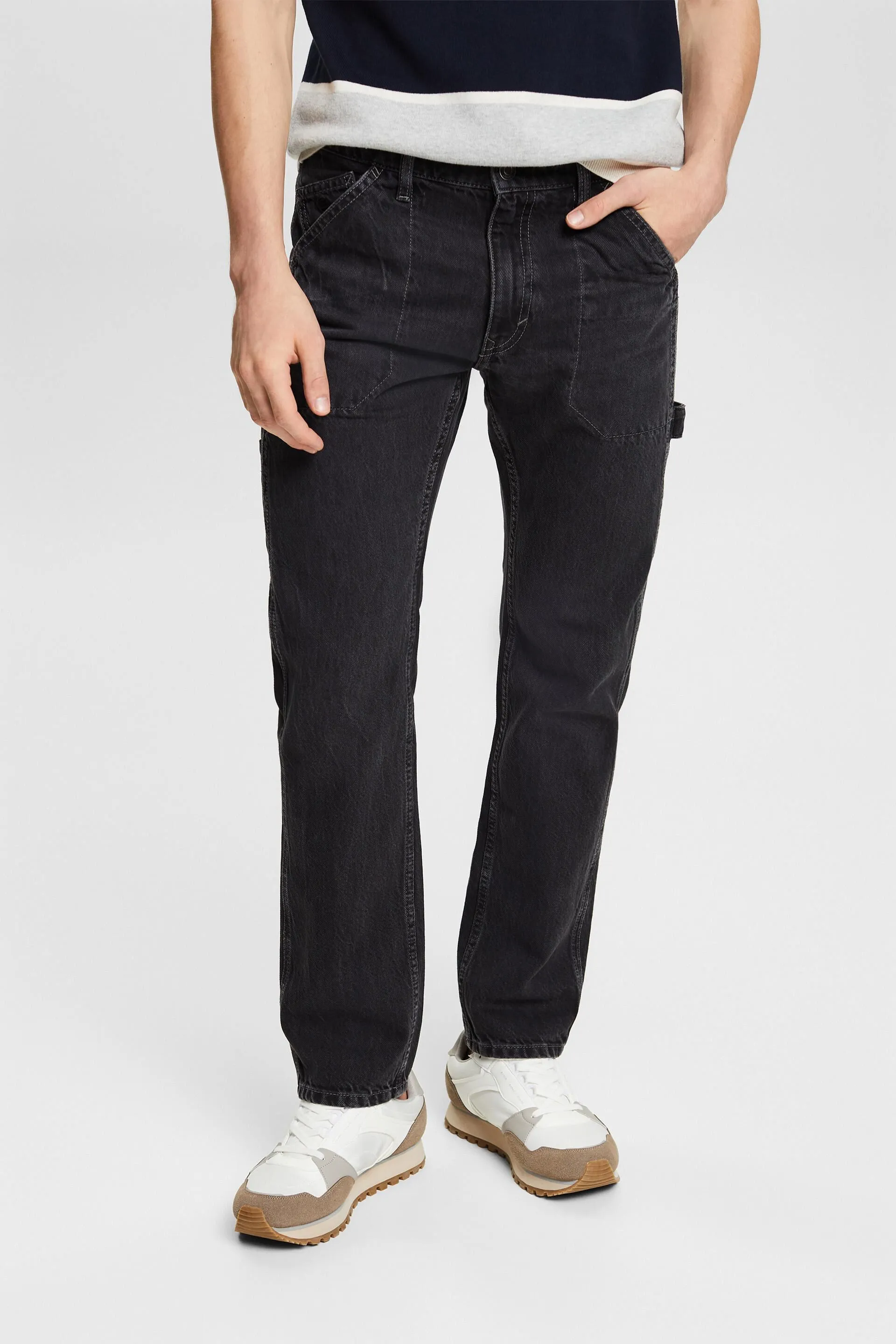 Jeans straight a vita media