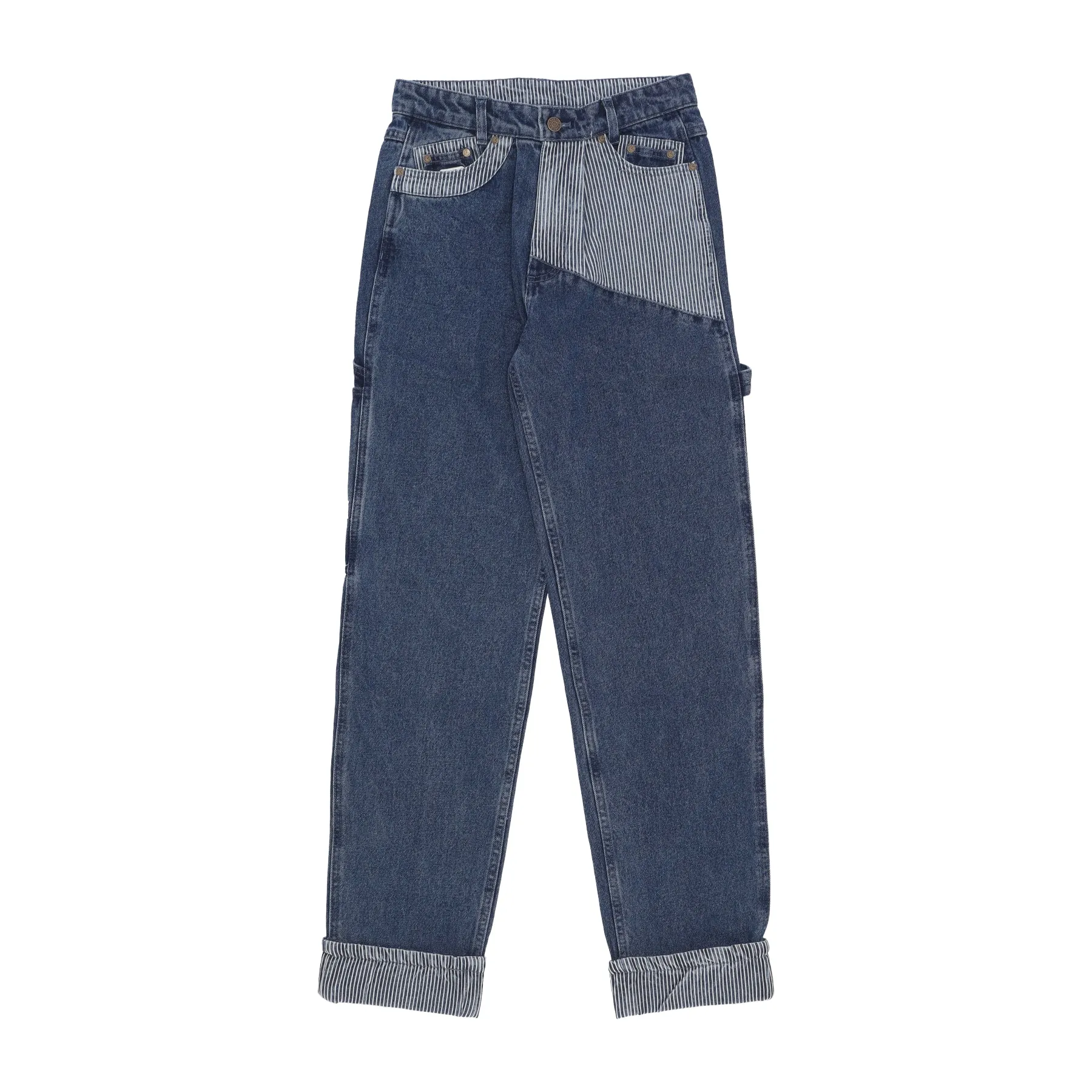 Jeans Uomo Og Stripe Block Denim Baggy Workwear Pants Blue/white