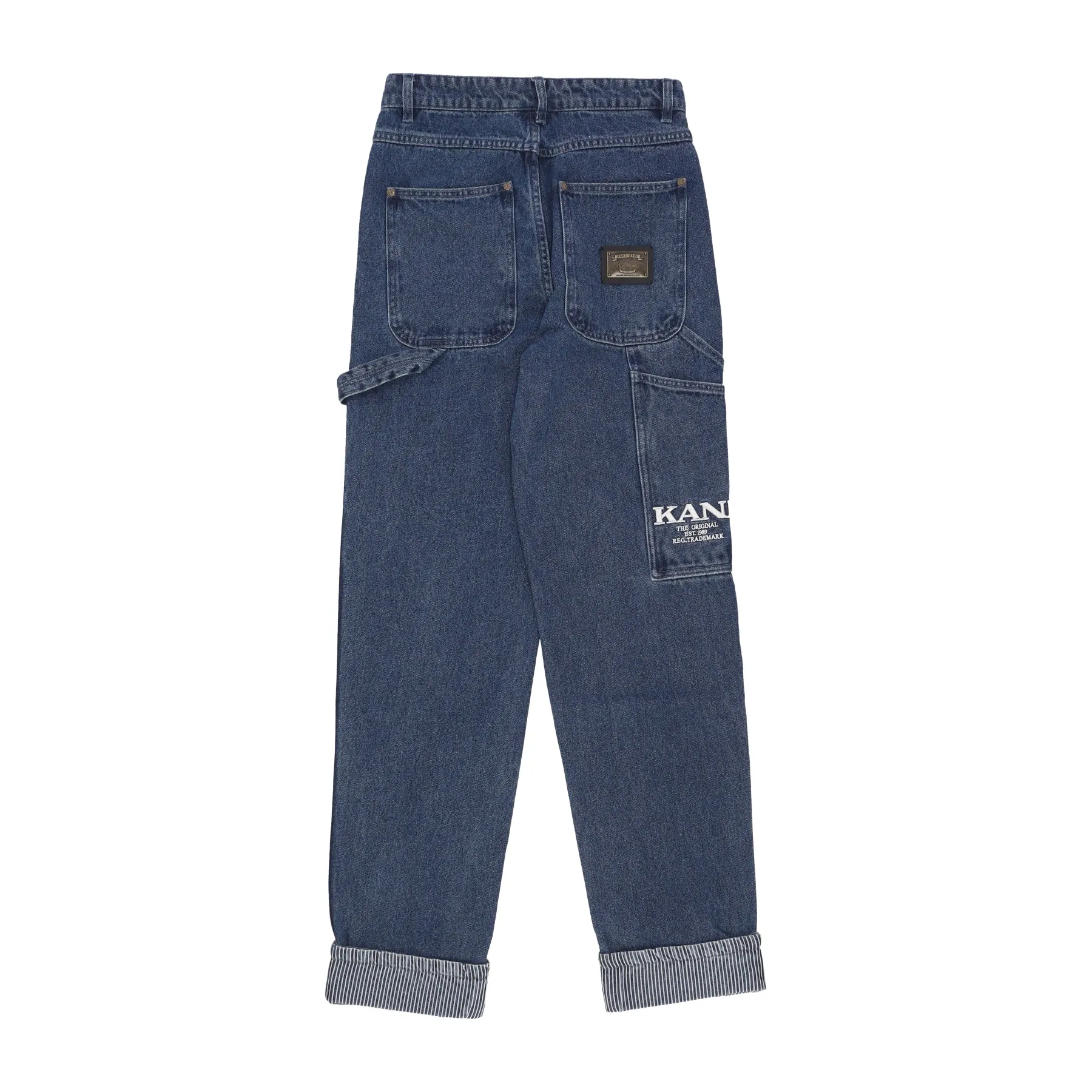 Jeans Uomo Og Stripe Block Denim Baggy Workwear Pants Blue/white