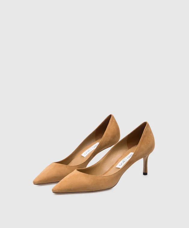Jimmy Choo Scarpe da barca ROMY 60 in camoscio marrone ROMY60KDU