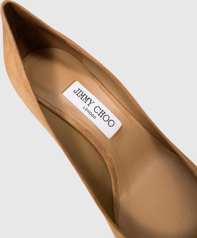 Jimmy Choo Scarpe da barca ROMY 60 in camoscio marrone ROMY60KDU