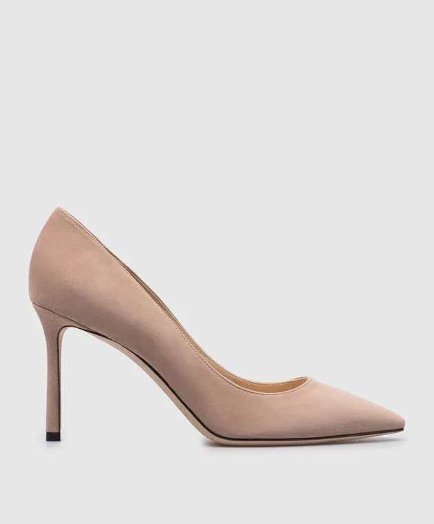 Jimmy Choo Scarpe da barca Romy in camoscio beige ROMY85SUE