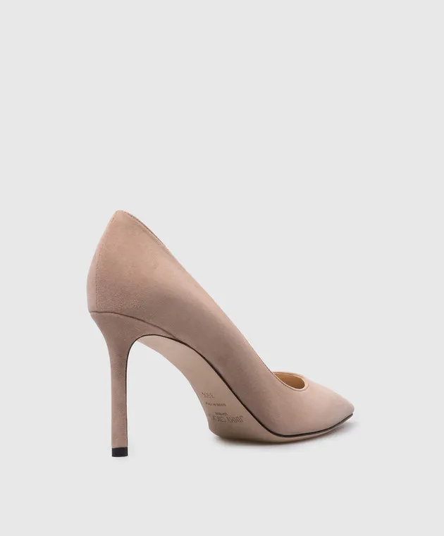 Jimmy Choo Scarpe da barca Romy in camoscio beige ROMY85SUE