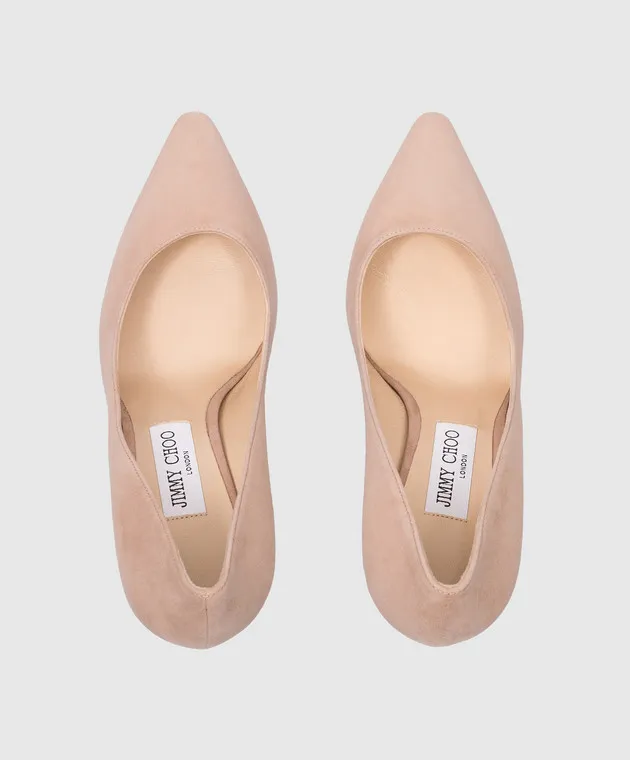 Jimmy Choo Scarpe da barca Romy in camoscio beige ROMY85SUE
