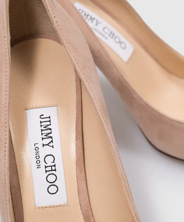 Jimmy Choo Scarpe da barca Romy in camoscio beige ROMY85SUE