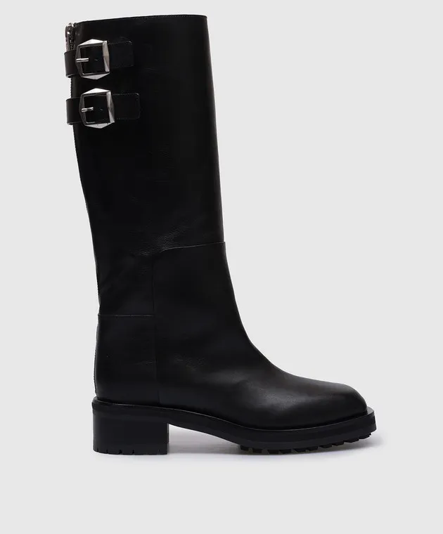 Jimmy Choo Stivali in pelle nera Brooklyn BROOKLYNKB50WLZ