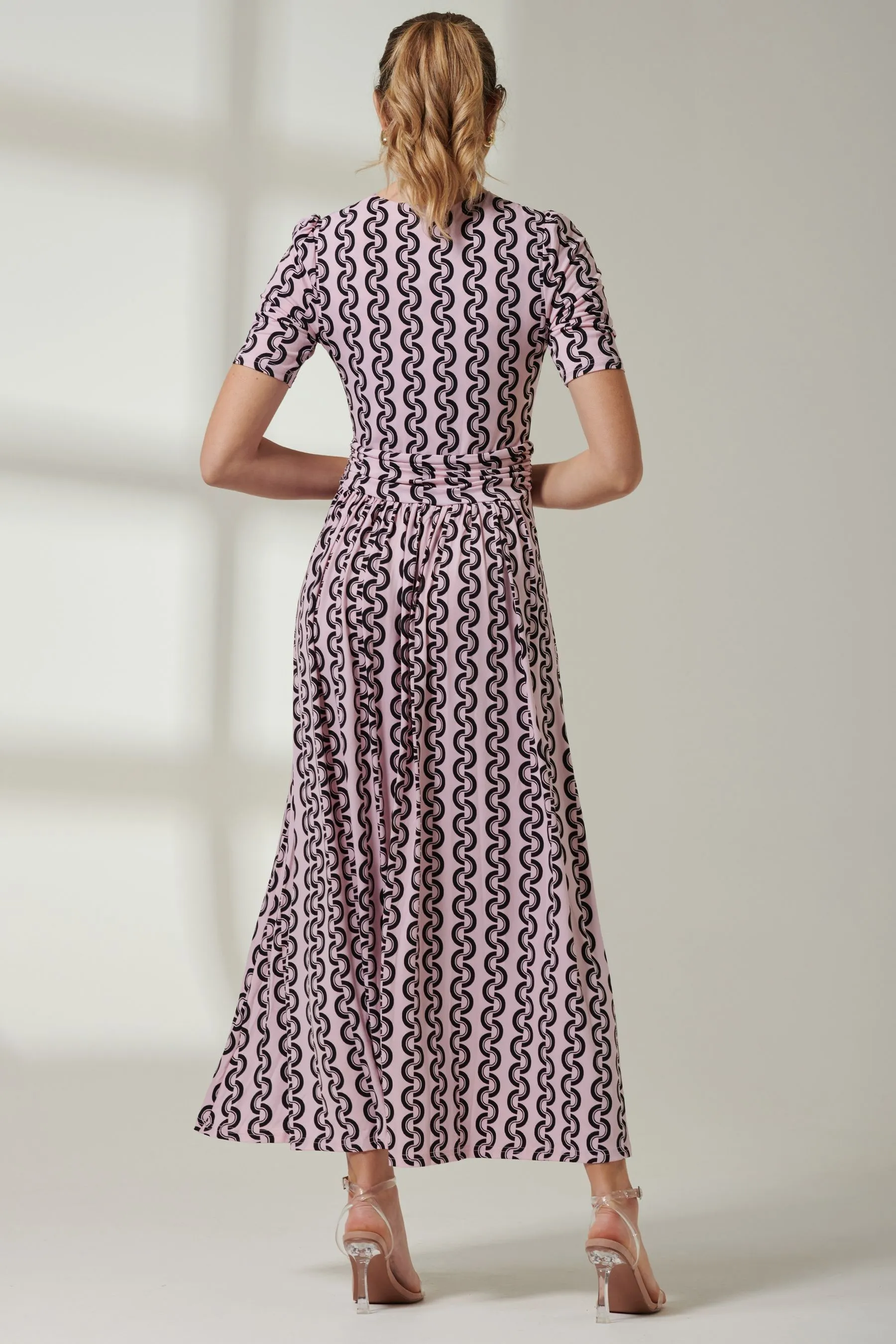 Jolie Moi Manica corta - Abito maxi con scollo a V