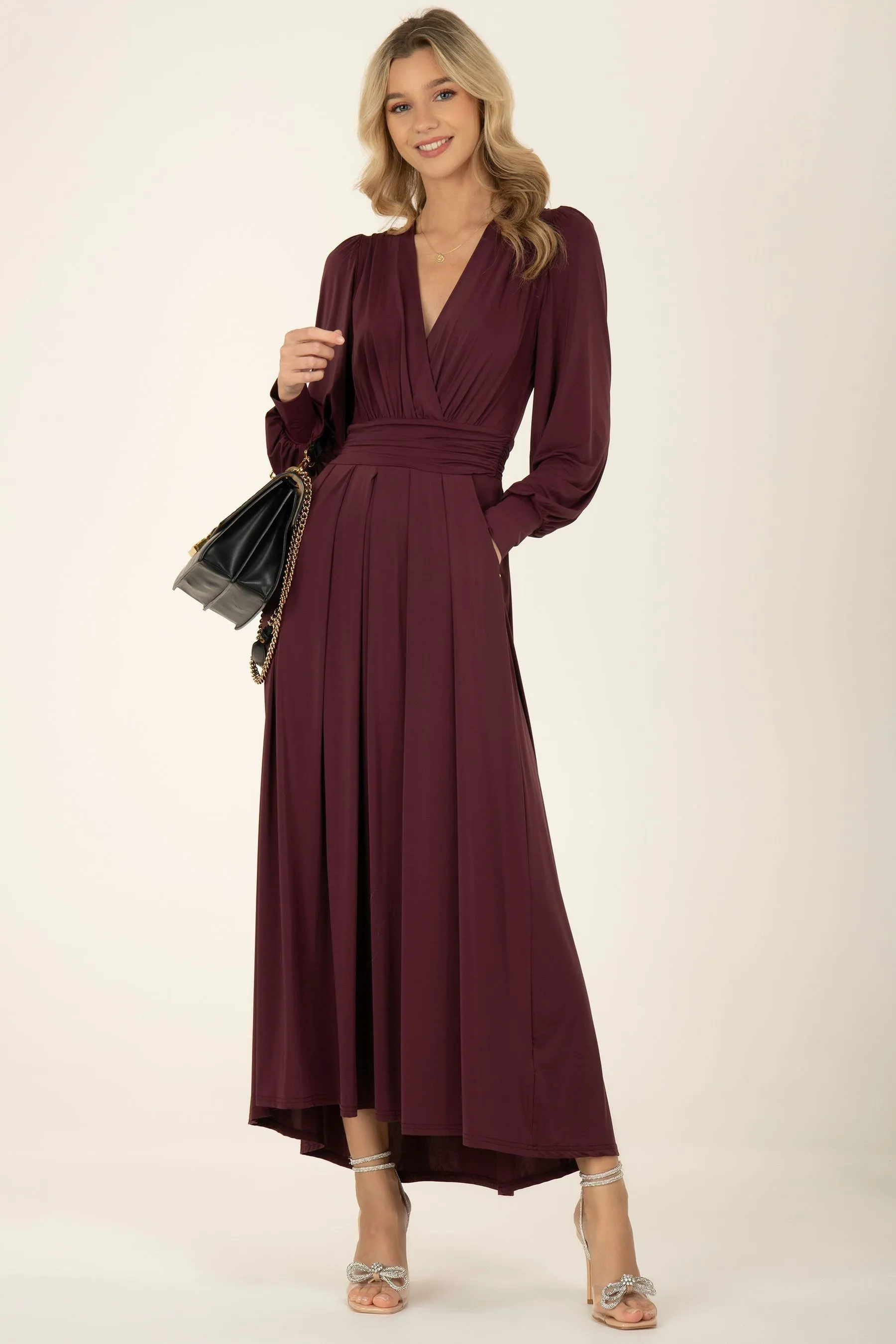 Jolie Moi - Rashelle - Abito maxi con Manica lunga in jersey