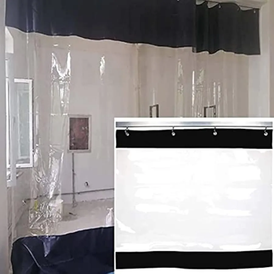 KFGDFD Cerata Trasparente in Plastica Antipioggia Tenda da Officina Tenda in Tela Cerata per Balcone per Esterni Tenda in PVC pe
