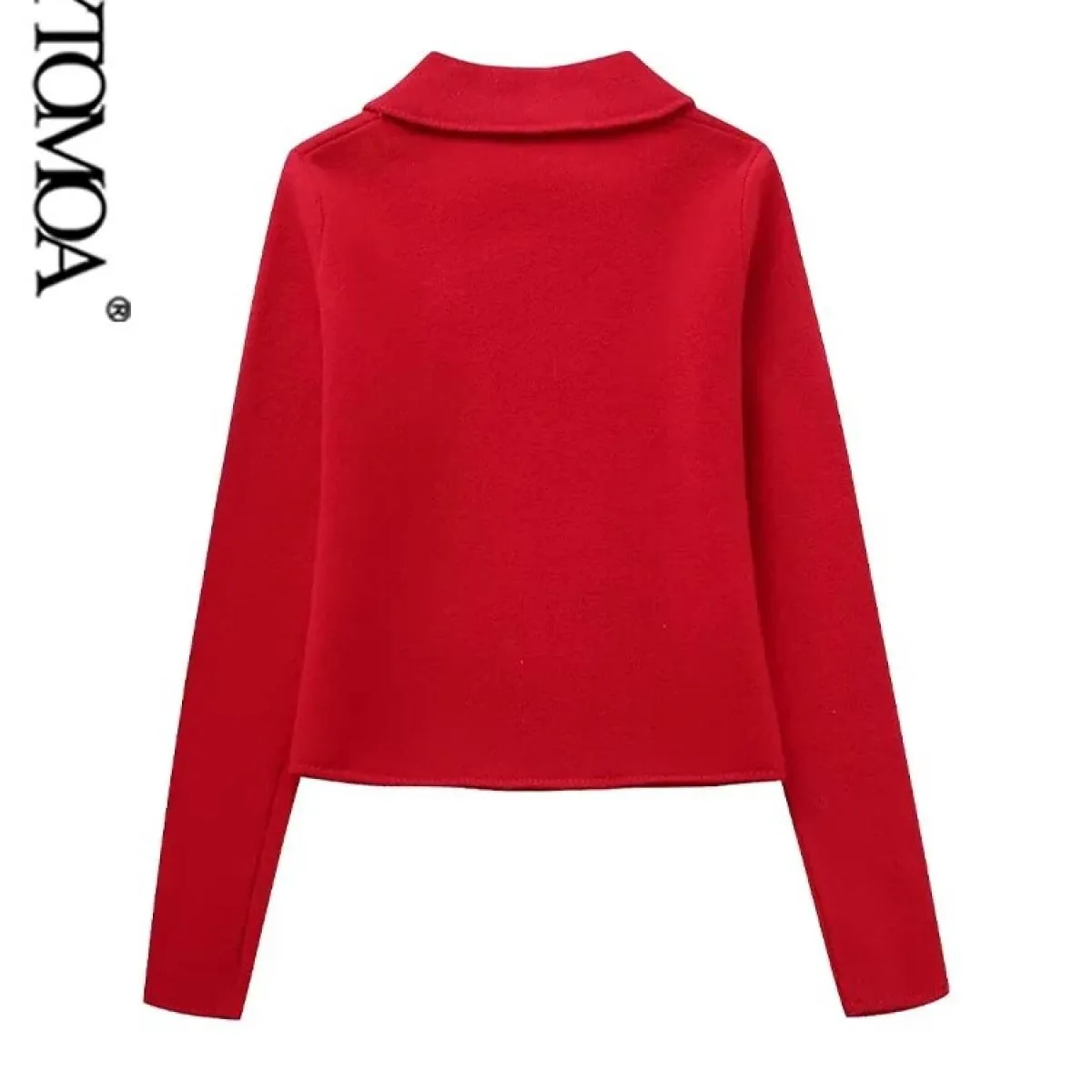 Kpytomoa Cappotto Blazer in Lana Doppio Petto da Donna, Manica Lunga, Colletto con Revers, Capispalla Donna, Top Chic, Moda