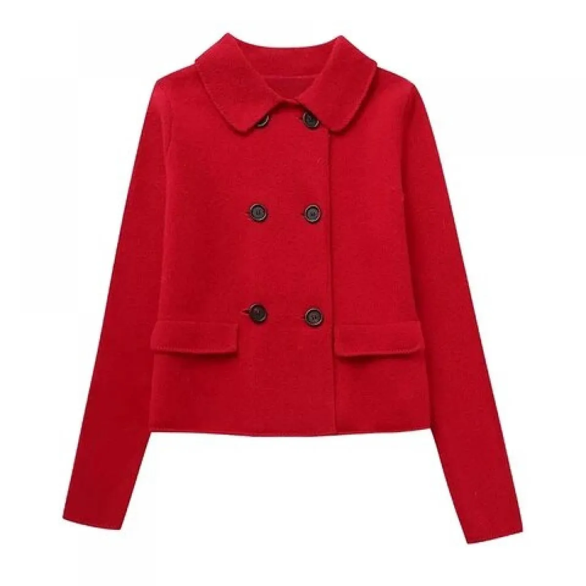 Kpytomoa Cappotto Blazer in Lana Doppio Petto da Donna, Manica Lunga, Colletto con Revers, Capispalla Donna, Top Chic, Moda