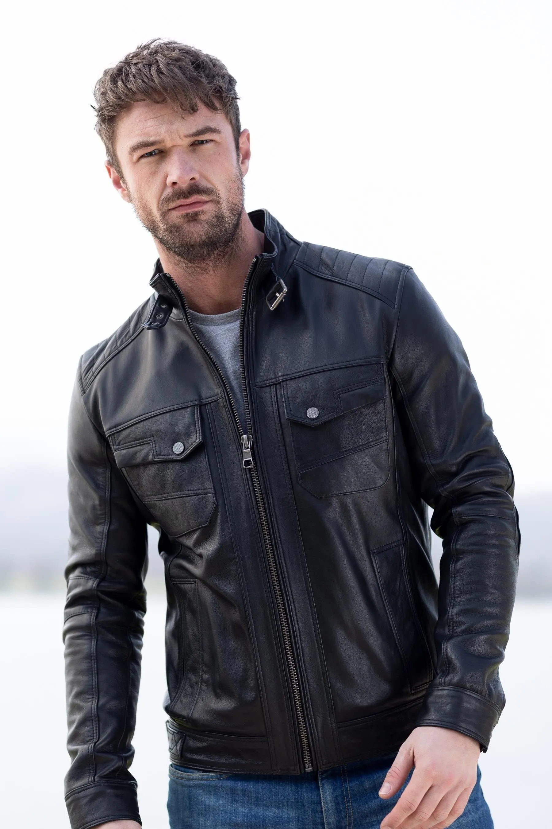 Lakeland Leather Wansfell Leather Biker Jacket
