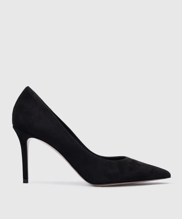 Le Silla Scarpe da barca Eva in camoscio nero 2101M080R1PPVEL