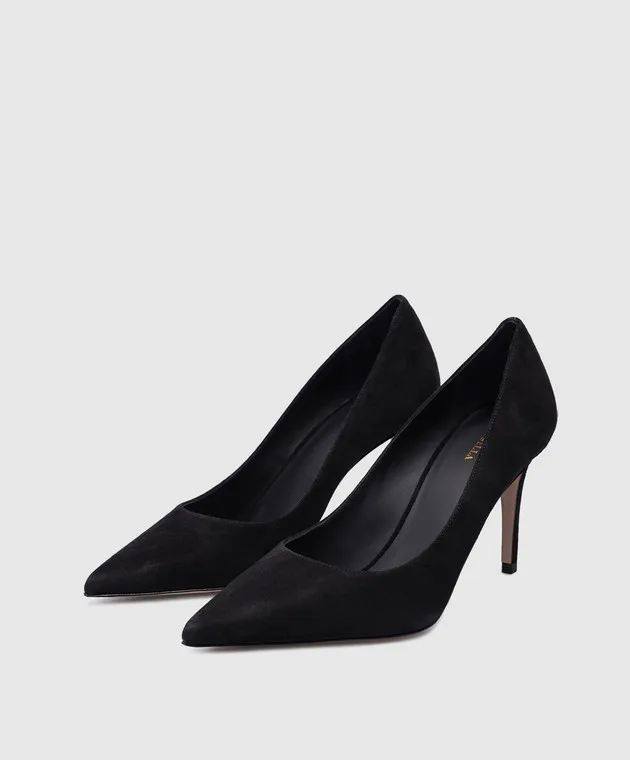 Le Silla Scarpe da barca Eva in camoscio nero 2101M080R1PPVEL