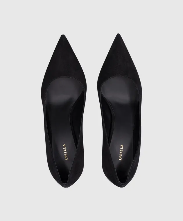Le Silla Scarpe da barca Eva in camoscio nero 2101M080R1PPVEL