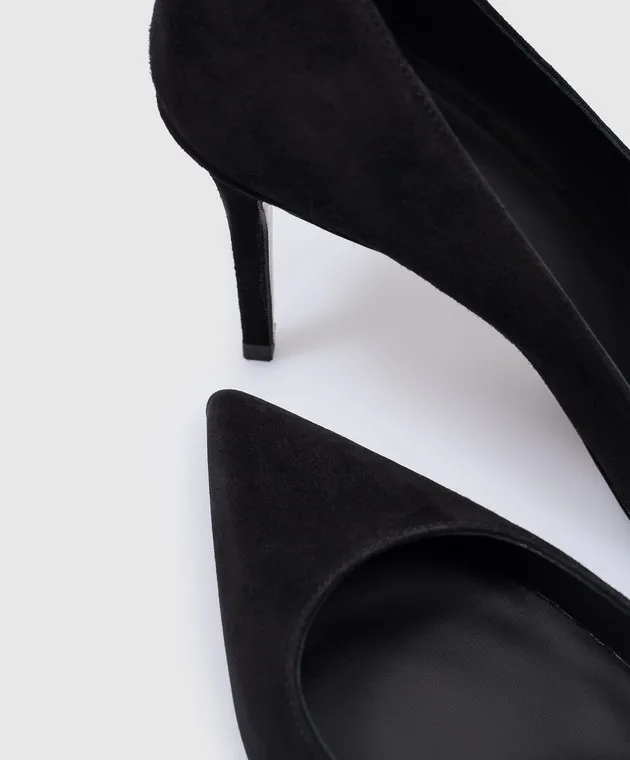 Le Silla Scarpe da barca Eva in camoscio nero 2101M080R1PPVEL