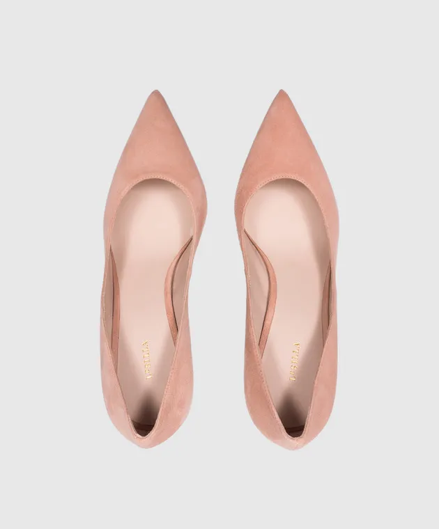 Le Silla Scarpe da barca Eva in camoscio rosa 2101M080R1PPVEL