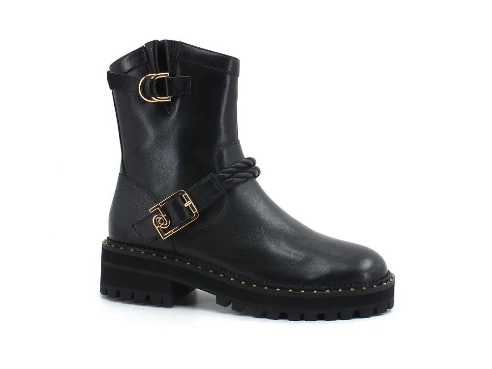 LIU JO Pink 184 Biker Stivaletto Pelle