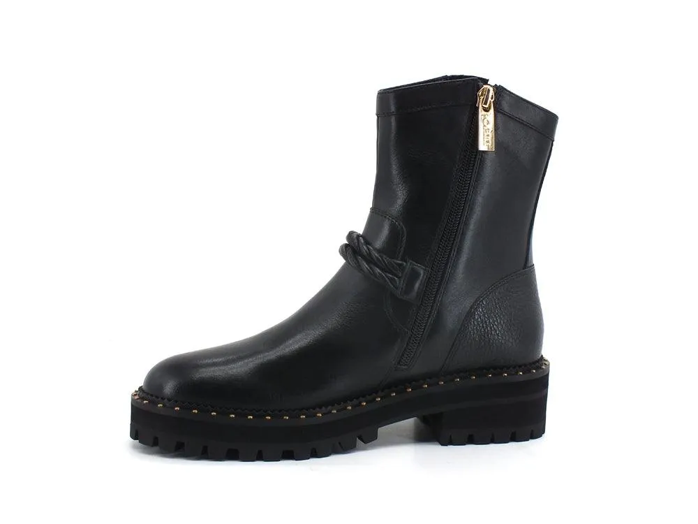 LIU JO Pink 184 Biker Stivaletto Pelle