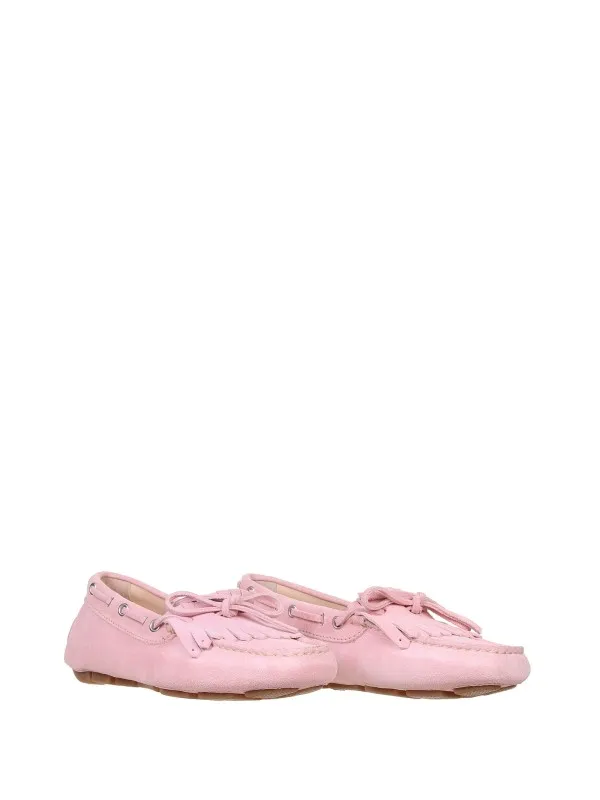 Loafer In Pink Suede