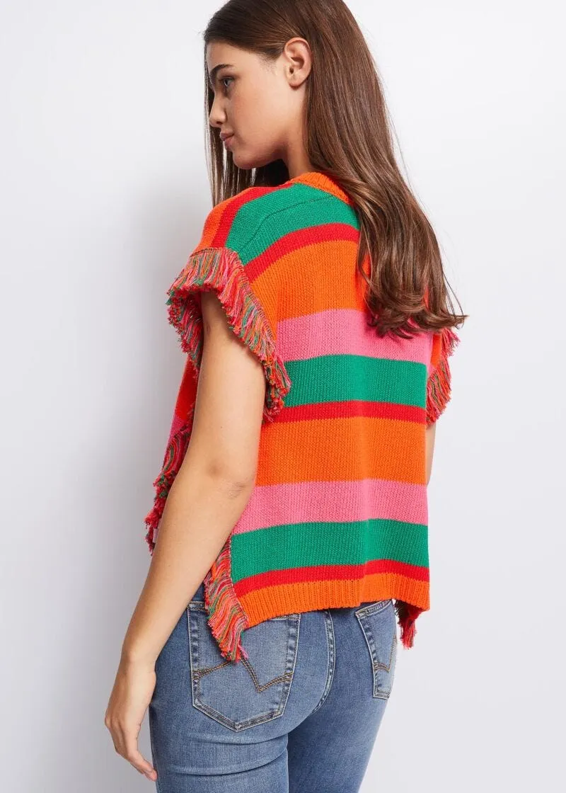 Maglia a righe multicolor