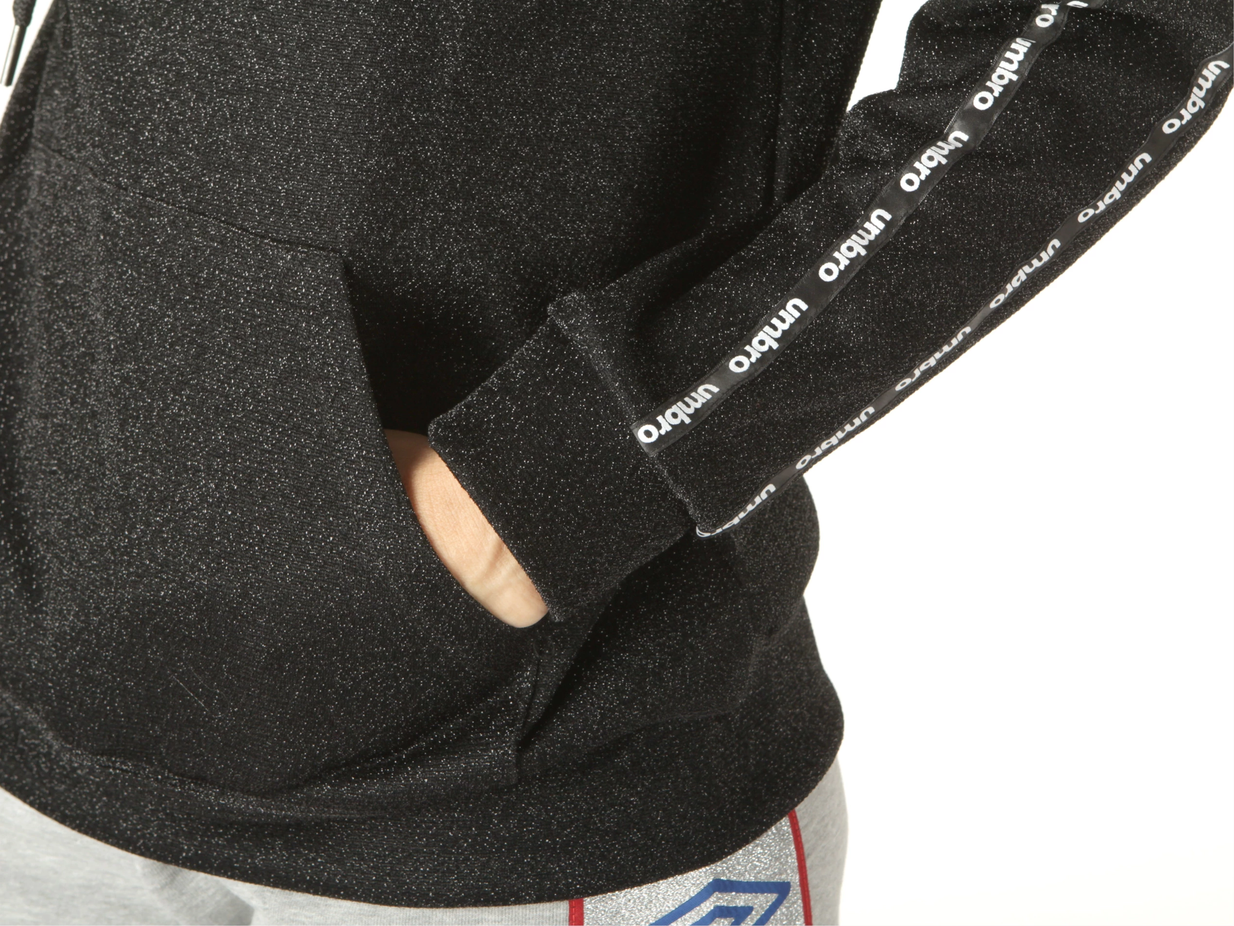 Maglia cappuccio in lurex