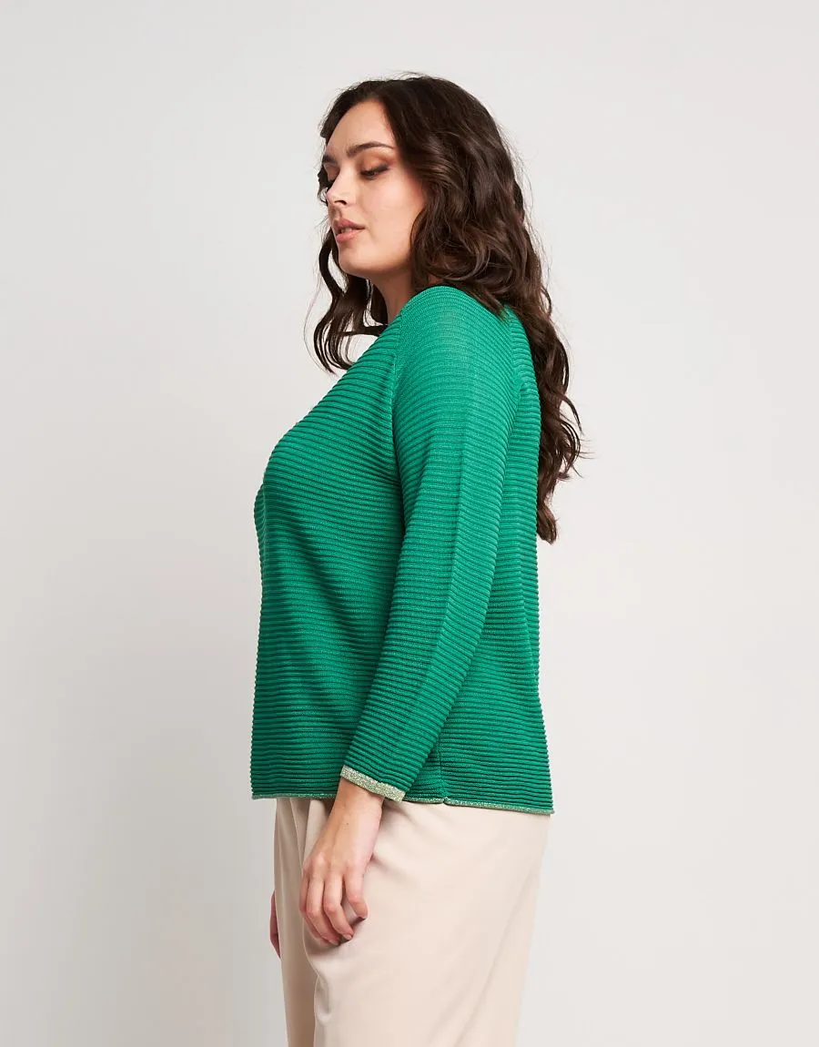 Maglia faille con bordi in lurex