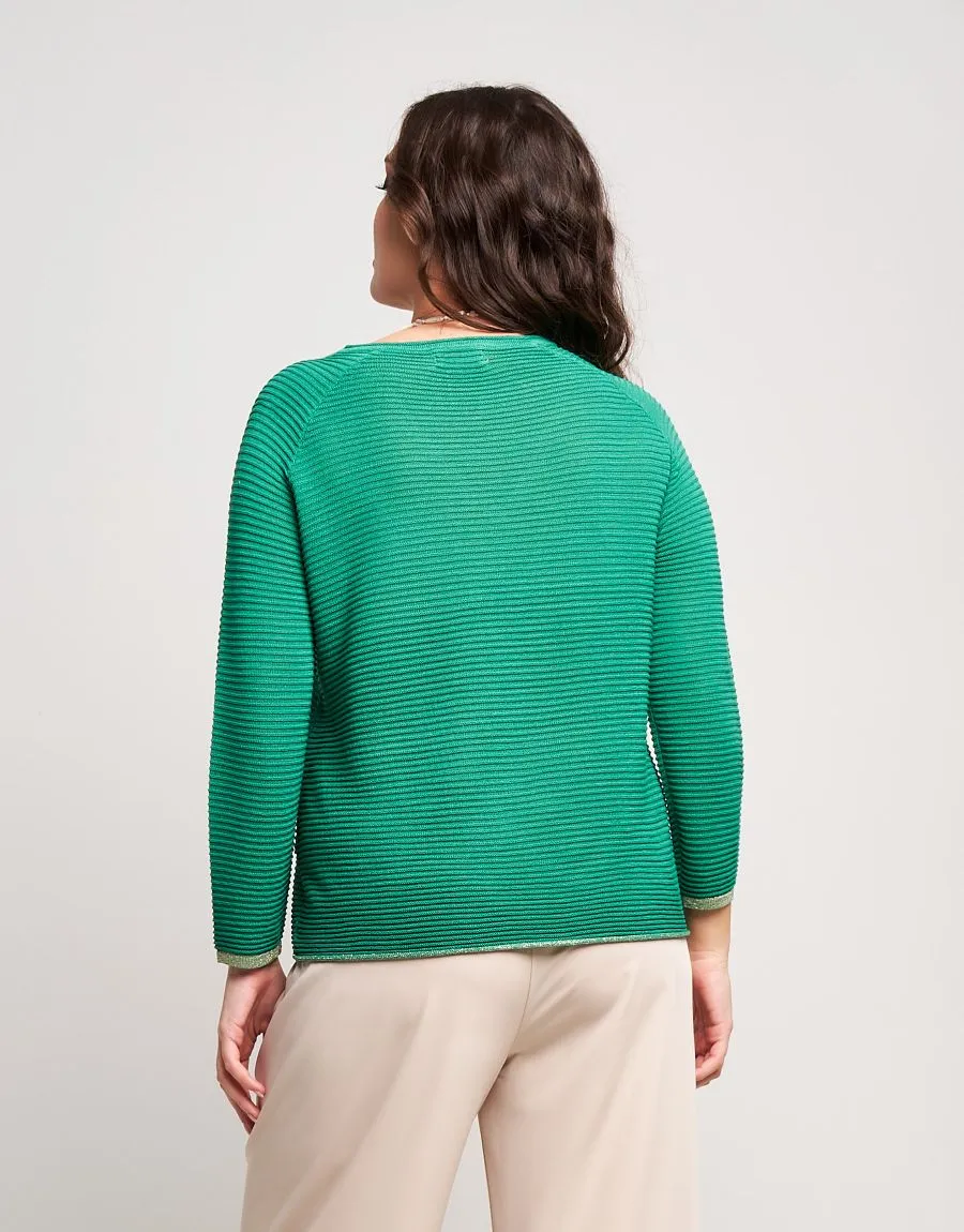 Maglia faille con bordi in lurex