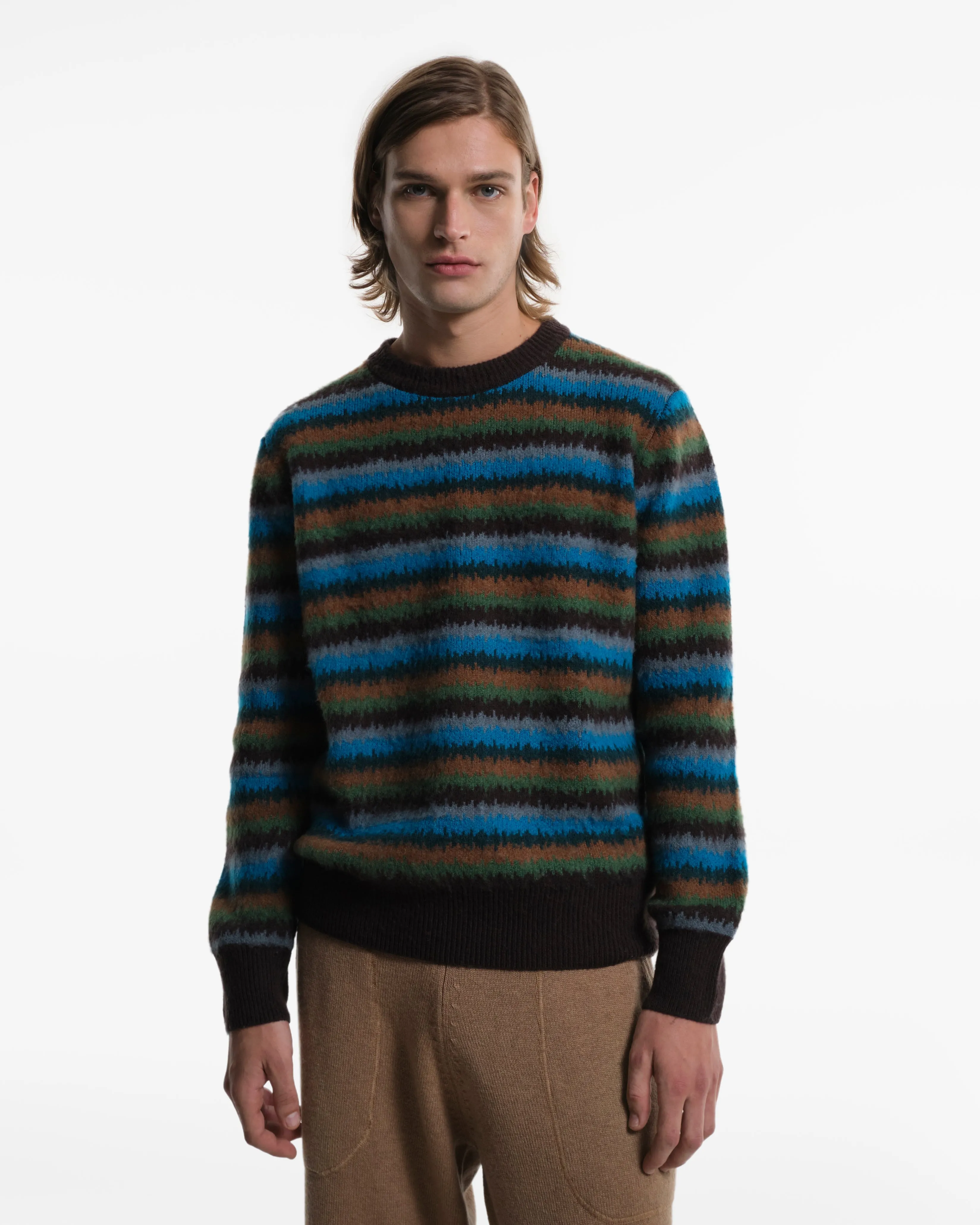 Maglia in Cashmere fantasia verde
