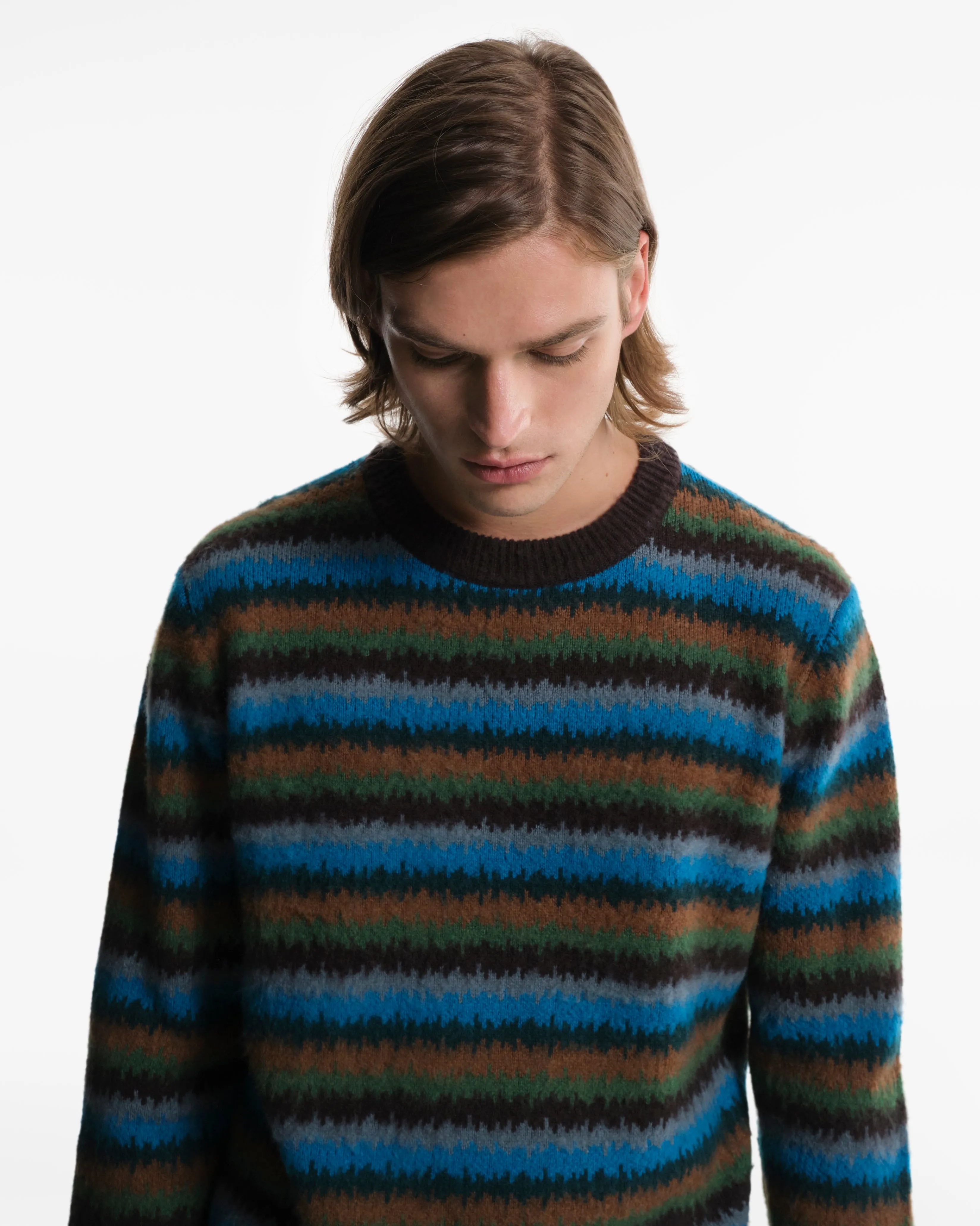 Maglia in Cashmere fantasia verde