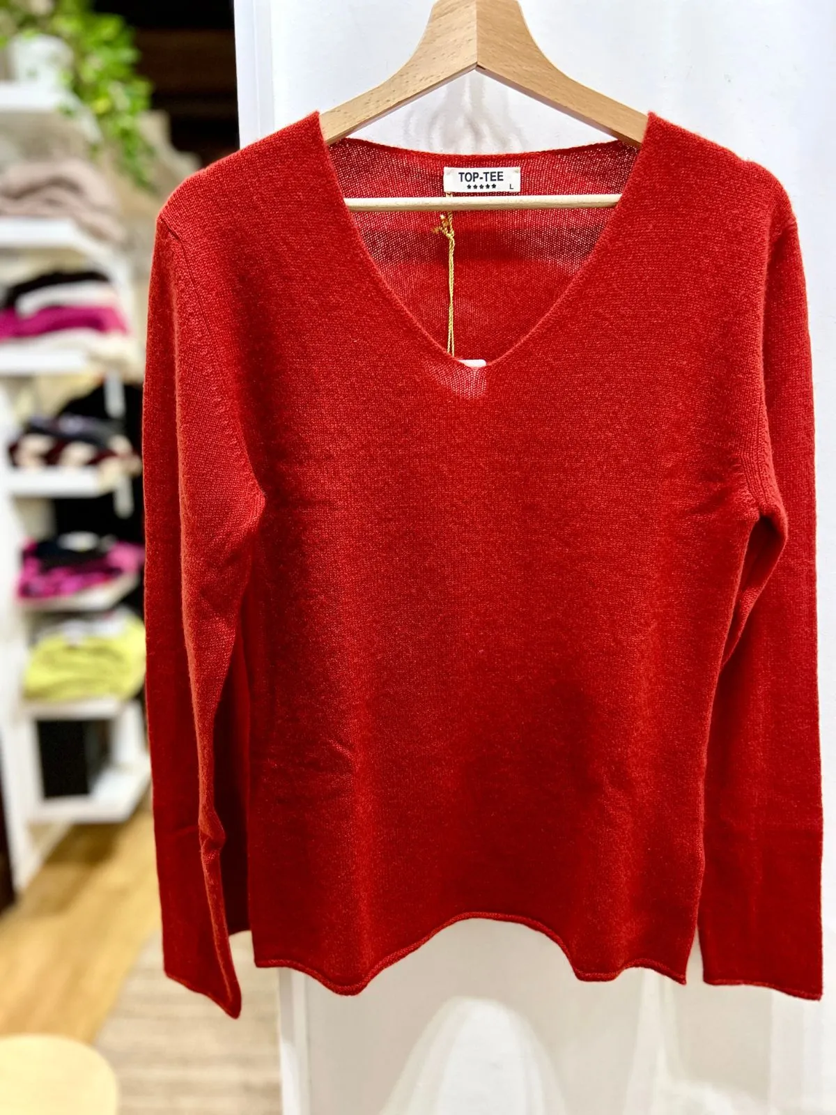 Maglia in cashmere scollo a V