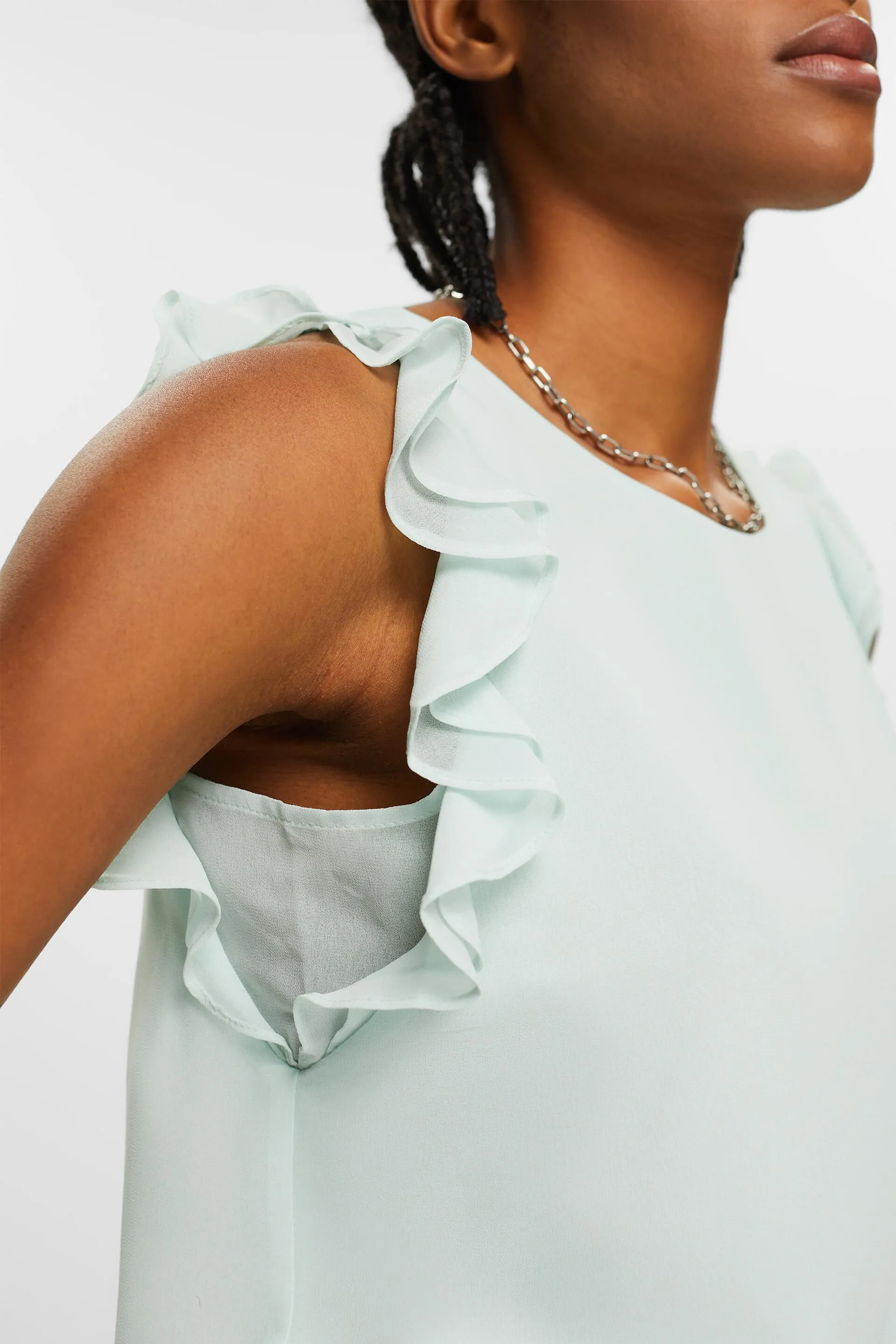 Maglia in chiffon con ruches