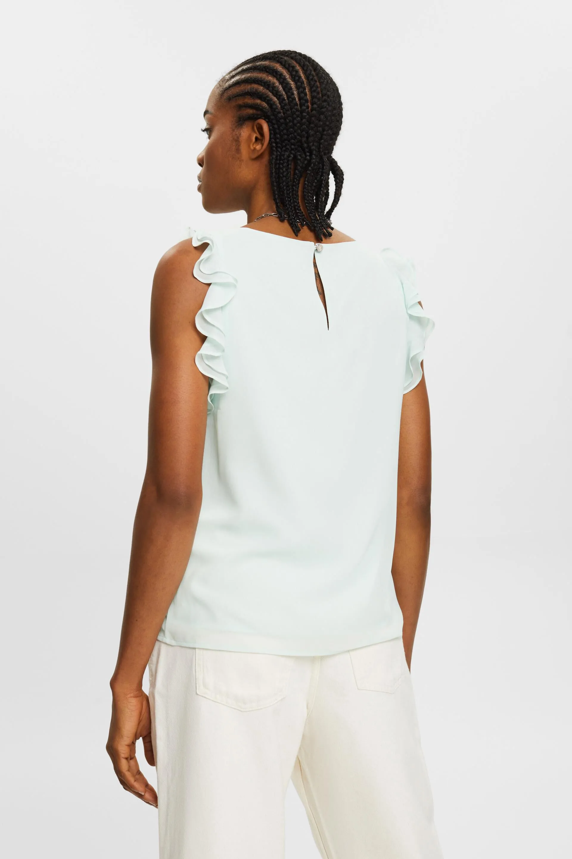 Maglia in chiffon con ruches
