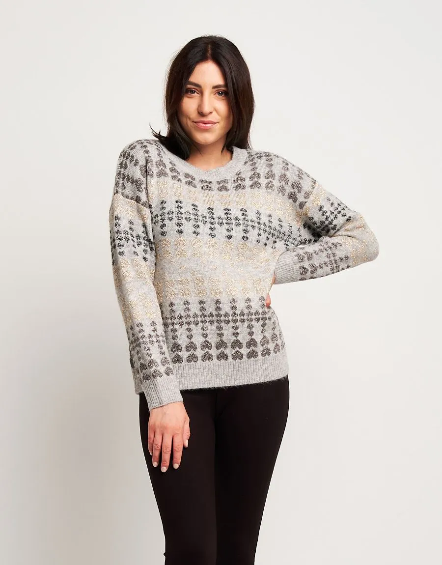 Maglia in lurex con motivo
