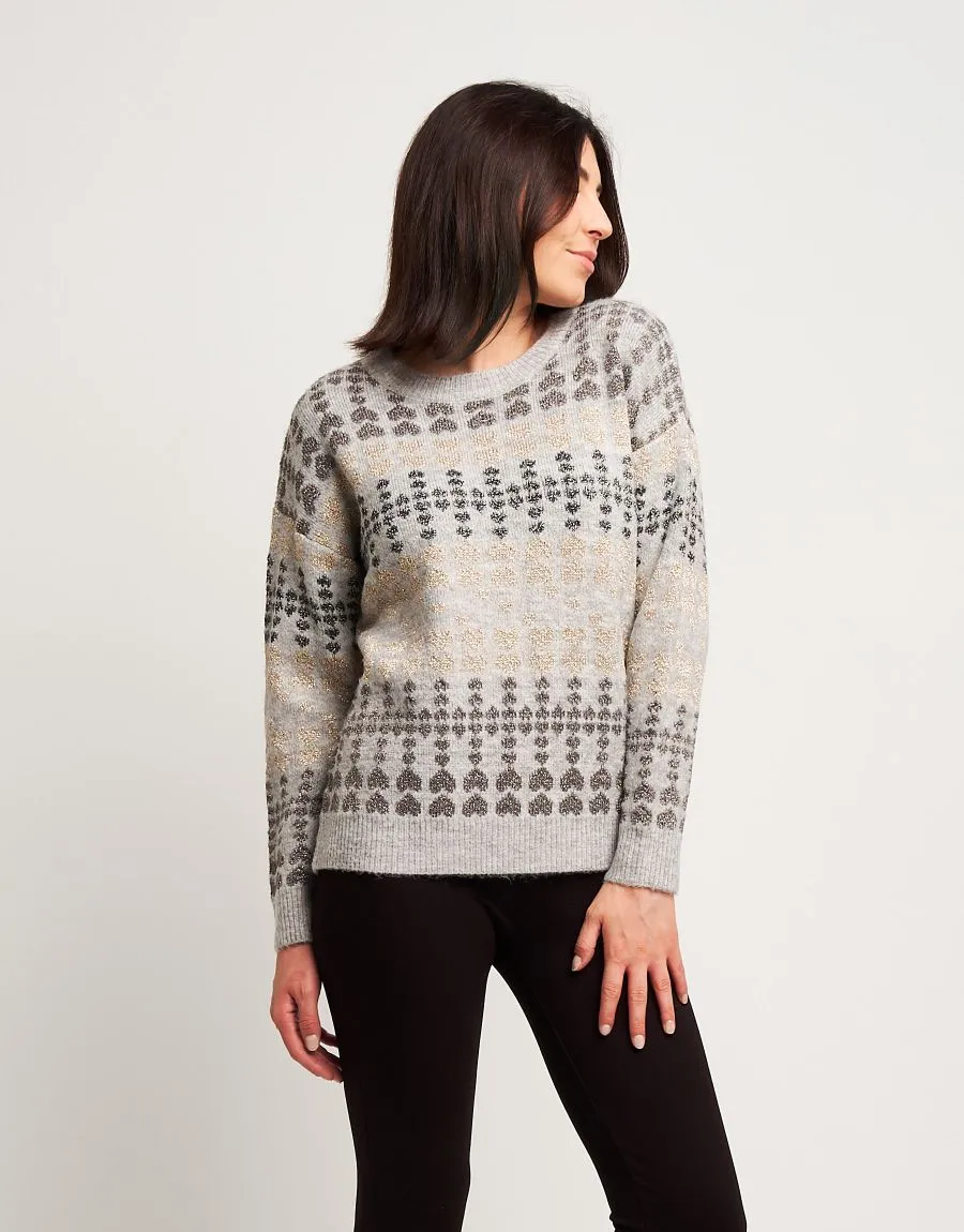 Maglia in lurex con motivo
