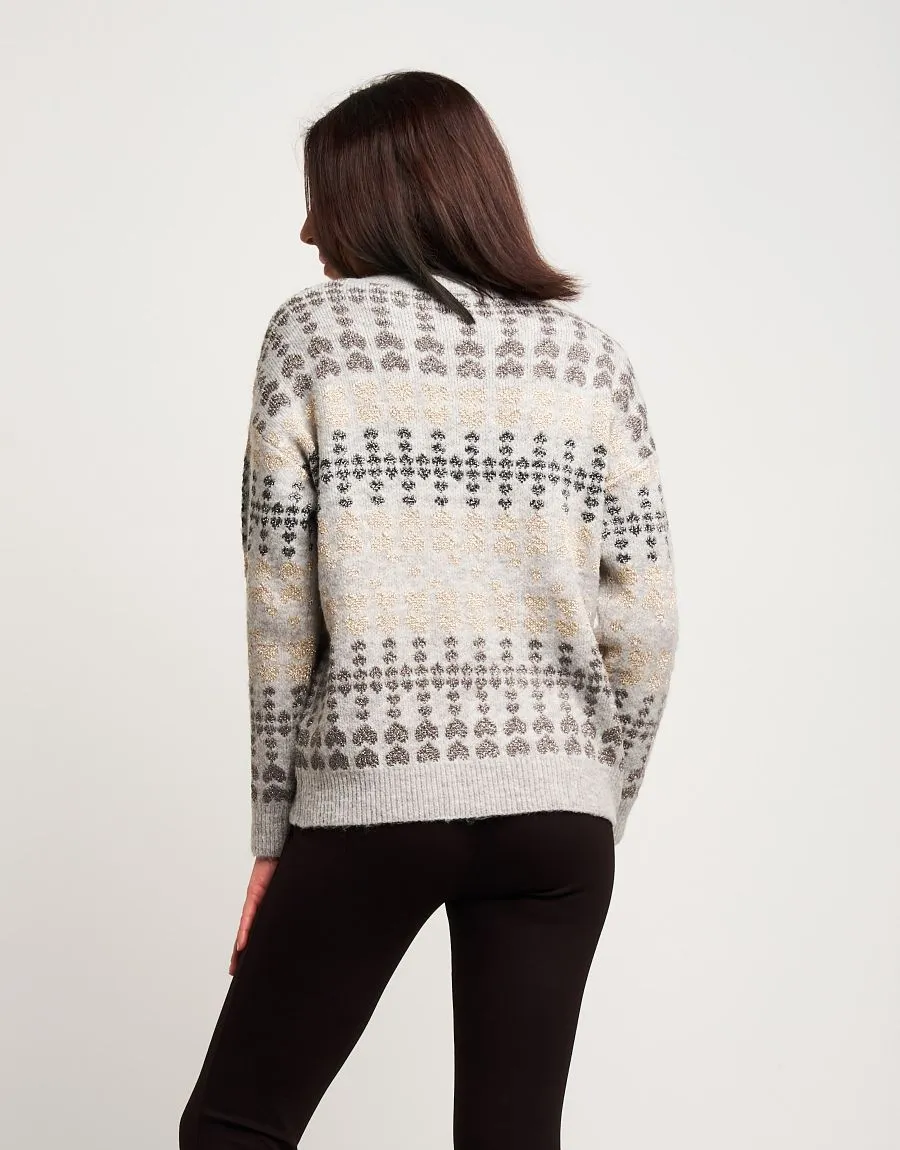 Maglia in lurex con motivo