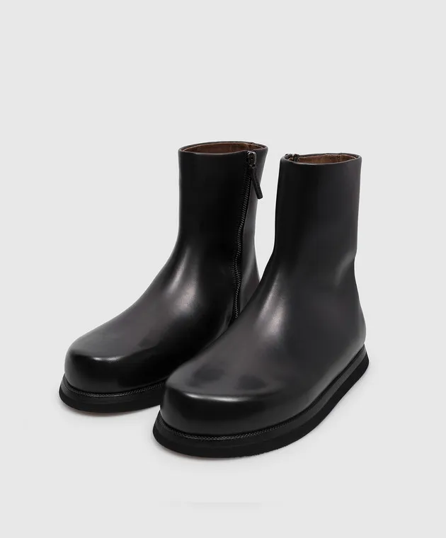 Marsell Stivali in pelle nera MW8082118