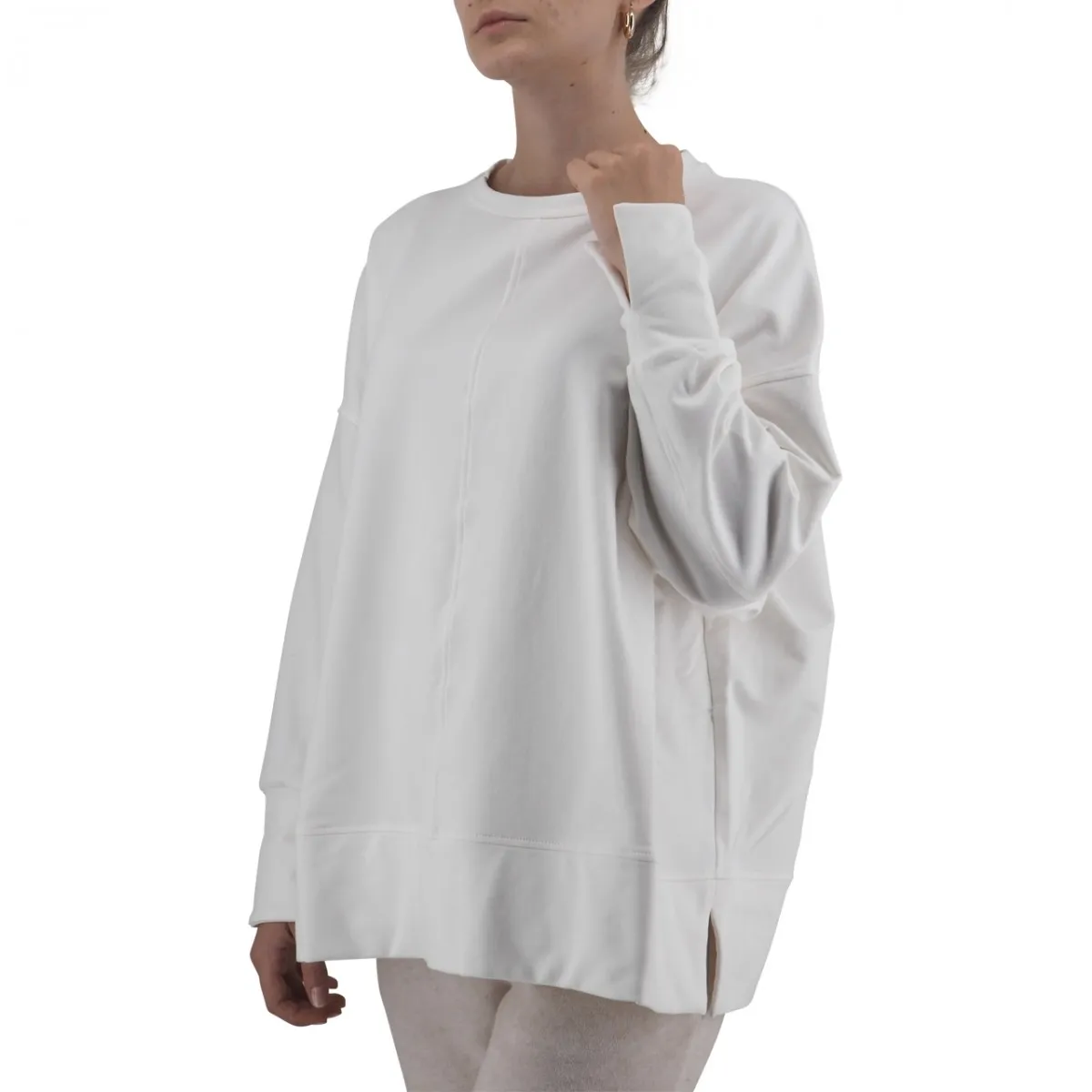 Maxi Maglia In Cotone Girocollo