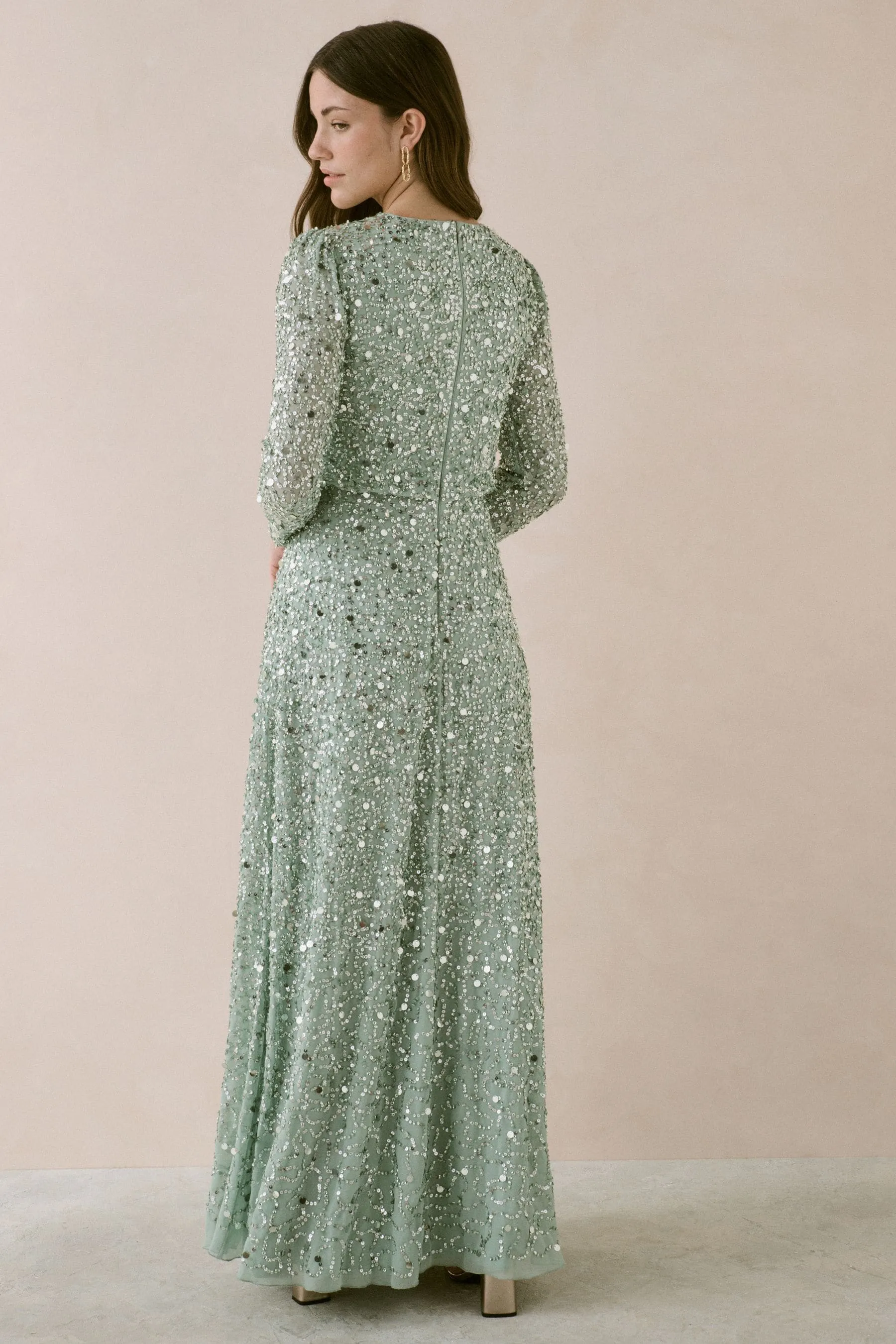 Maya - Modest - Abito maxi Manica lunga decorato