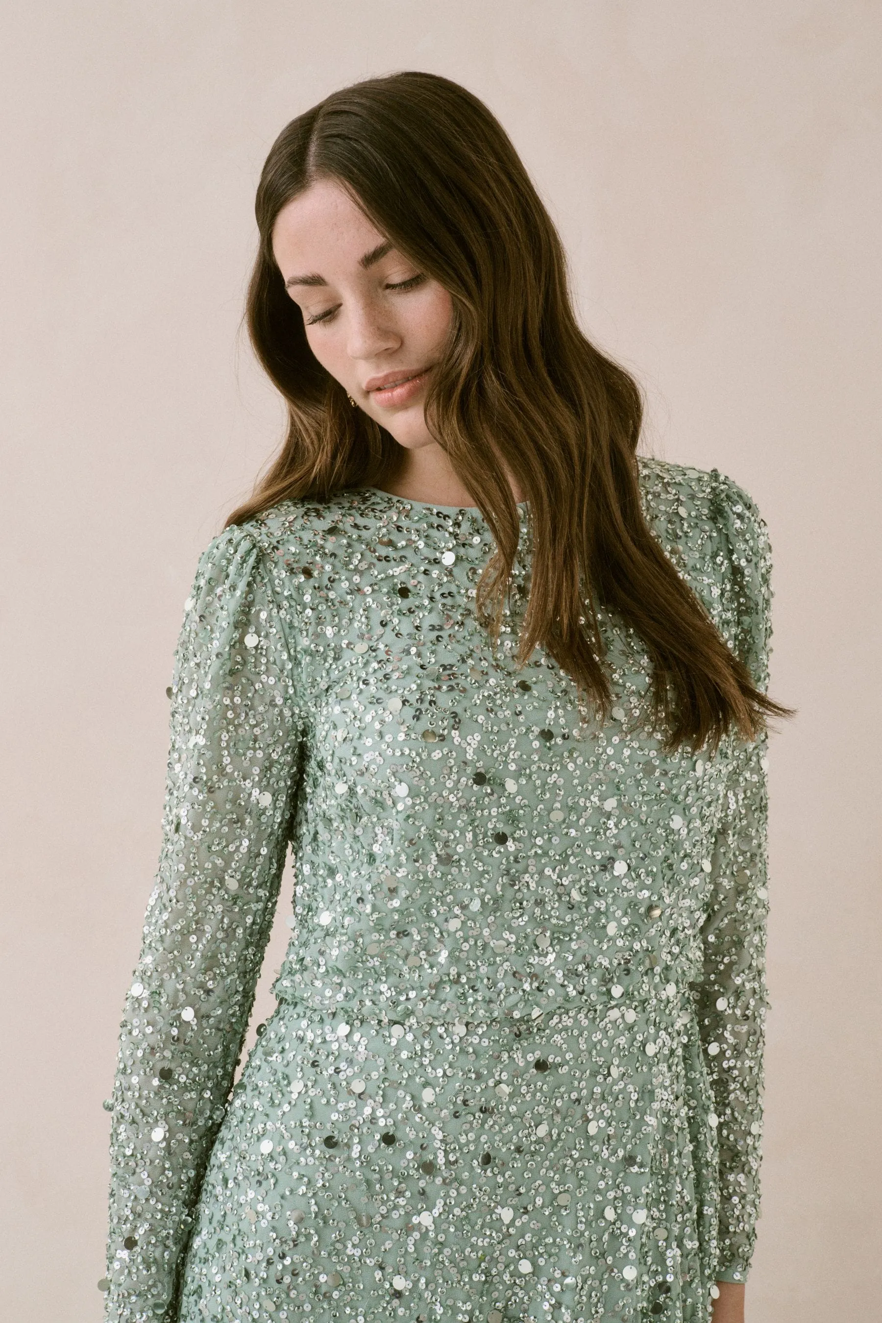 Maya - Modest - Abito maxi Manica lunga decorato